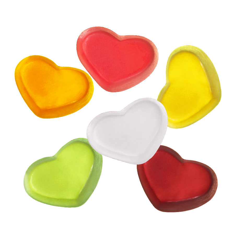Fruchtgummi-Werbetüte Vegan "Herzen" 10g