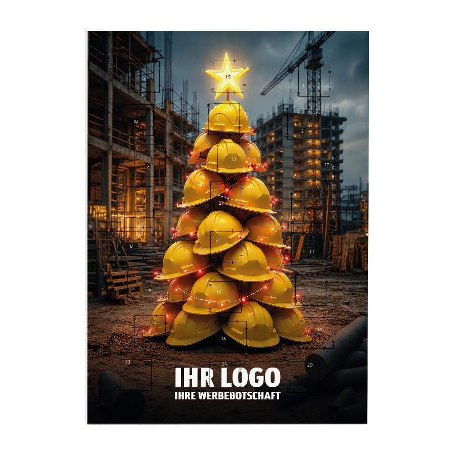 Schoko-Adventskalender A5 "Auf dem WeihnachtsBAU(M)"