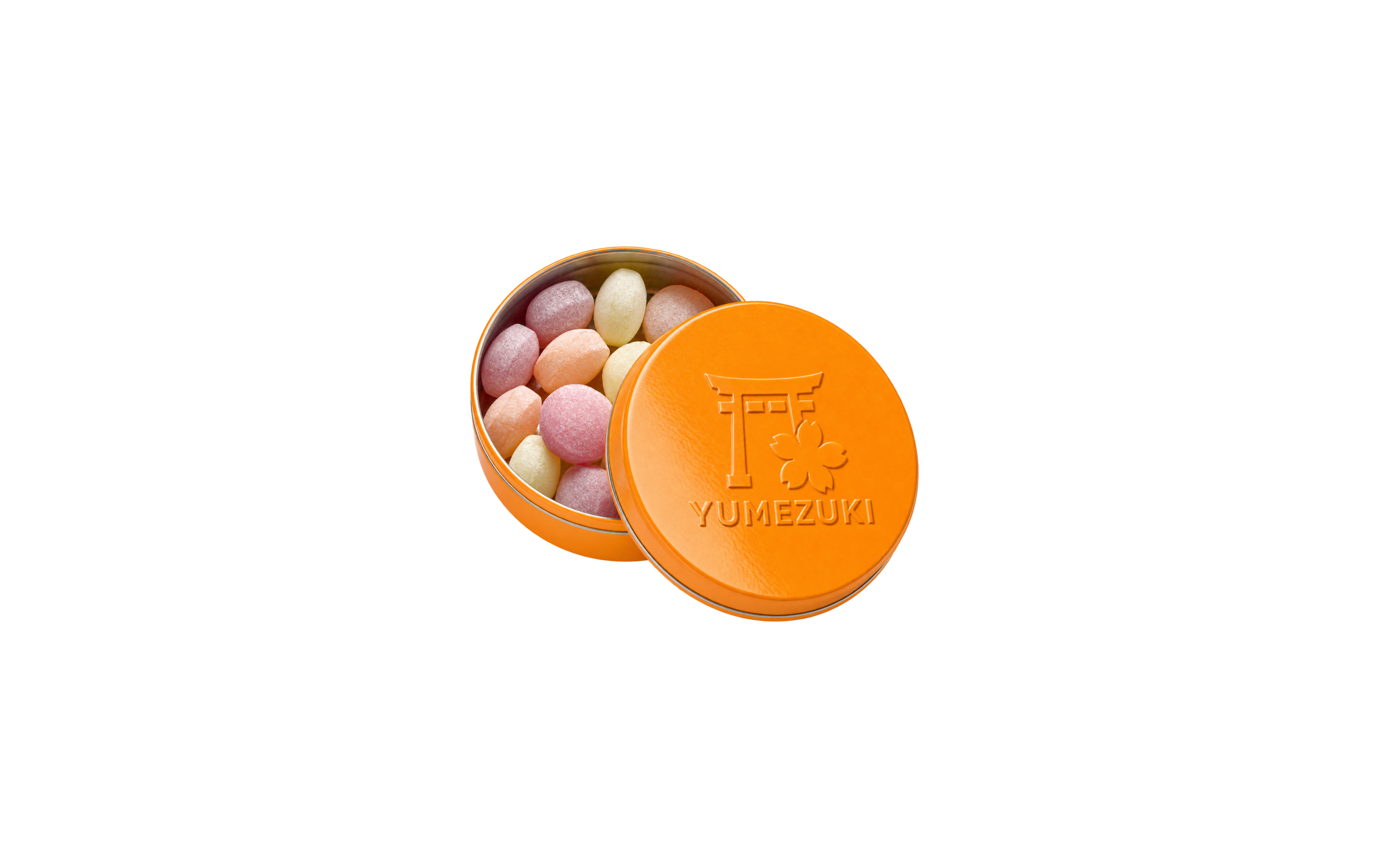 XS-Prägedose "Fruchtbonbons" Orange (glänzend)