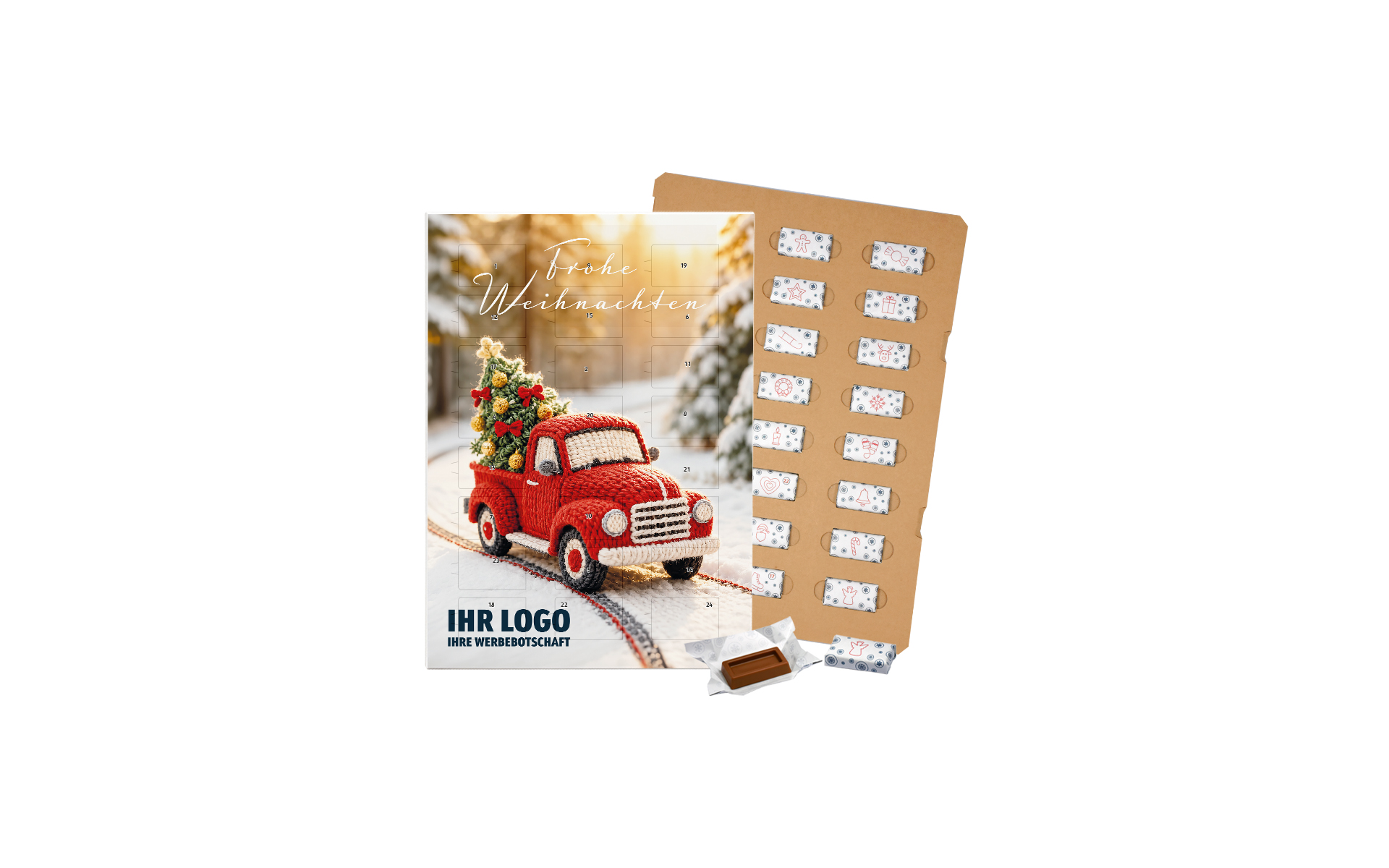 Schoko-Adventskalender Eco "Knitted Christmas Journey"
