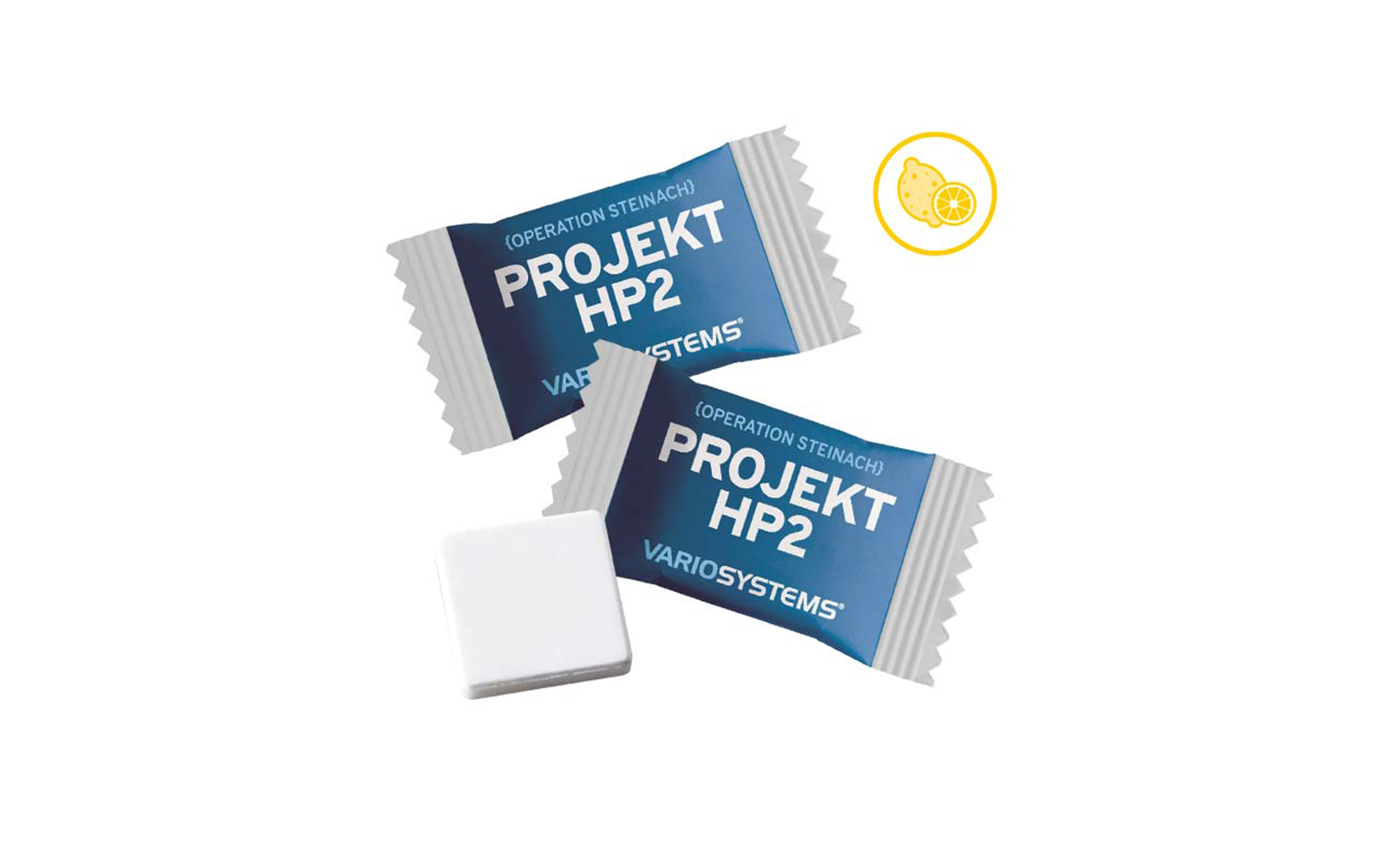 Werbe-Traubenzucker im Papier-Flowpack
