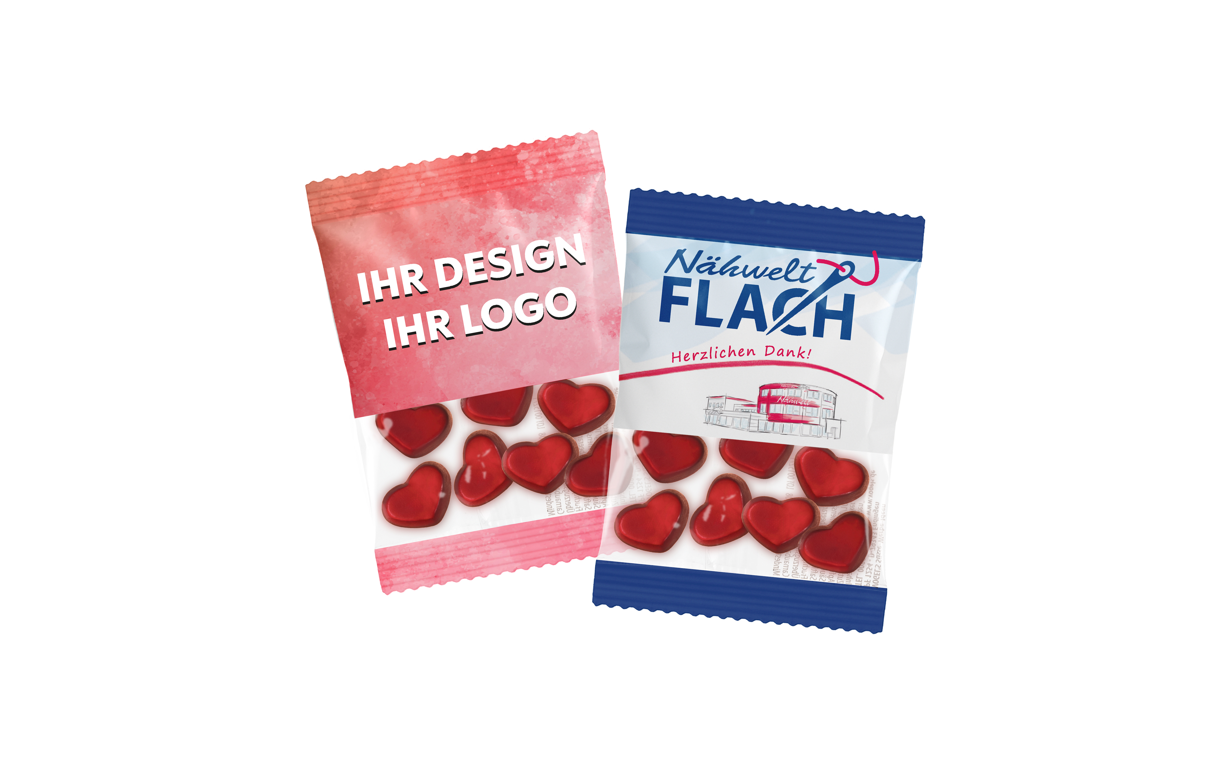 Fruchtgummi-Werbetüte 10g "Herzen"