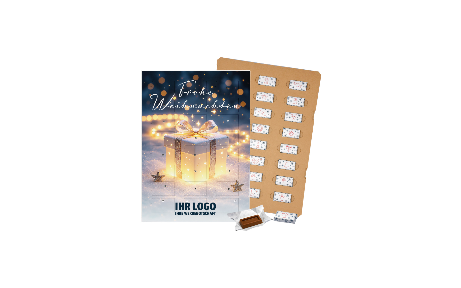 Schoko-Adventskalender Eco "Geschenk im Schnee"