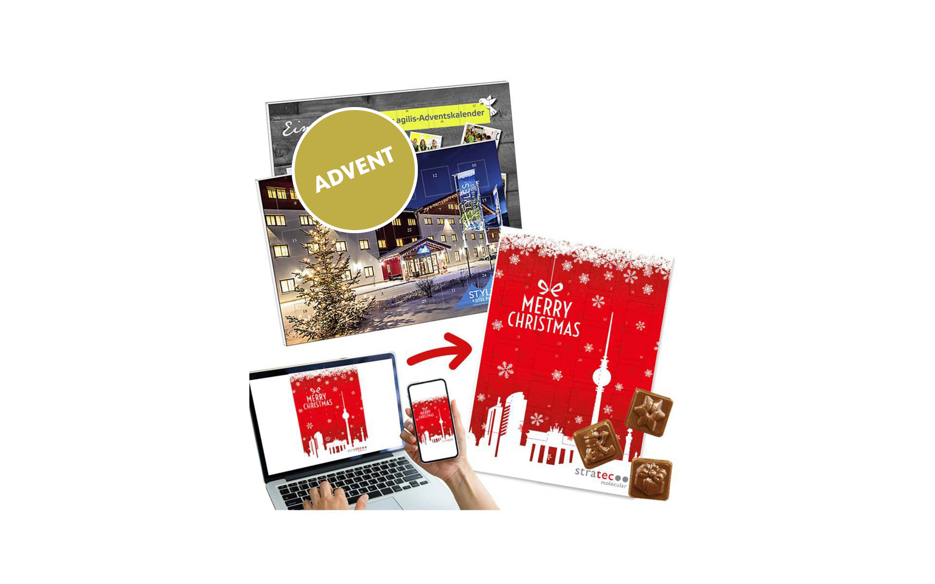 Schoko-Adventskalender Klassik "Sondermotiv"