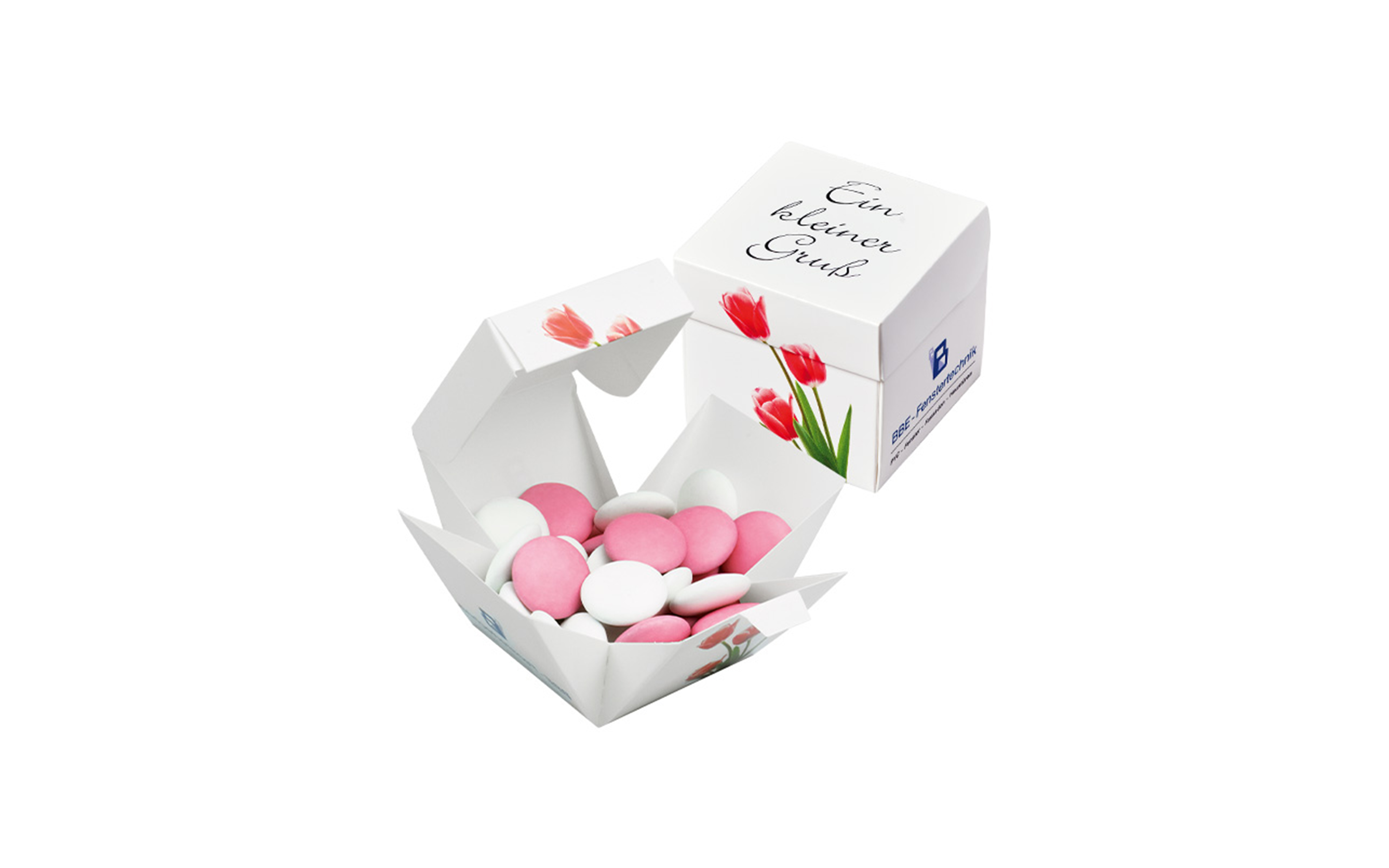 Werbe-Würfel "Minz-Schokolinsen"