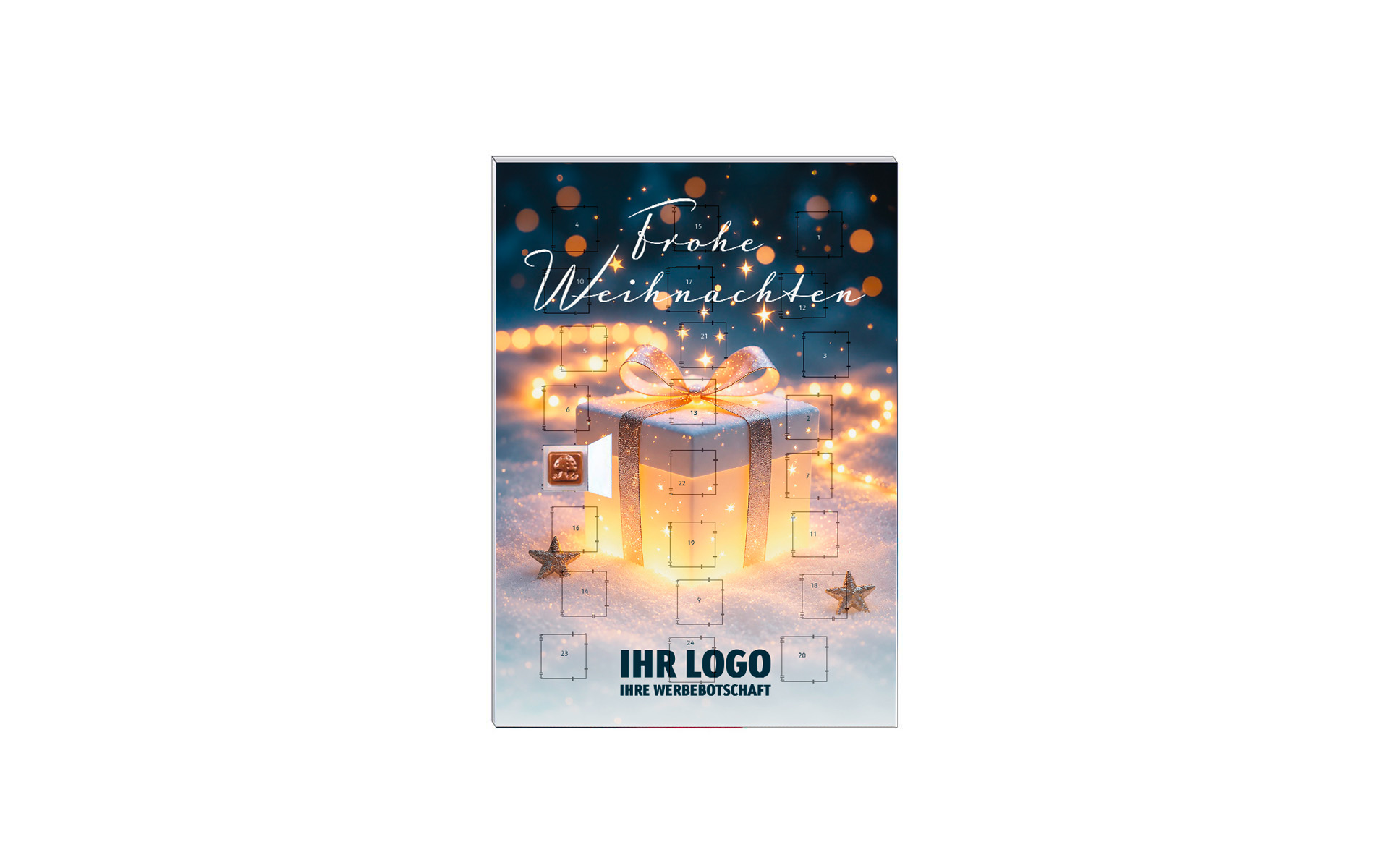 Schoko-Adventskalender Classic "Geschenk im Schnee"