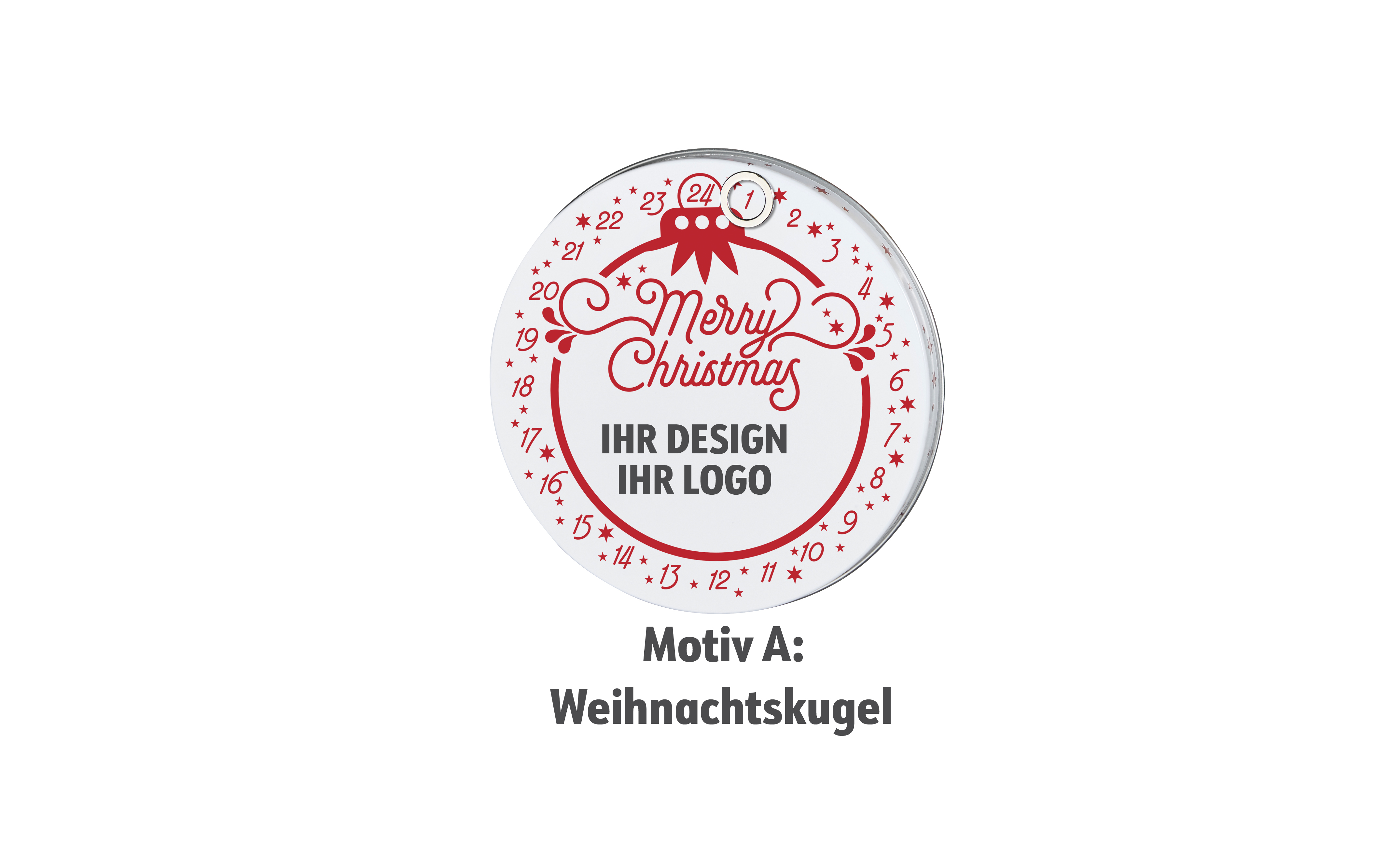 Magnetdosen-Adventskalender Standardmotiv A mit Naps