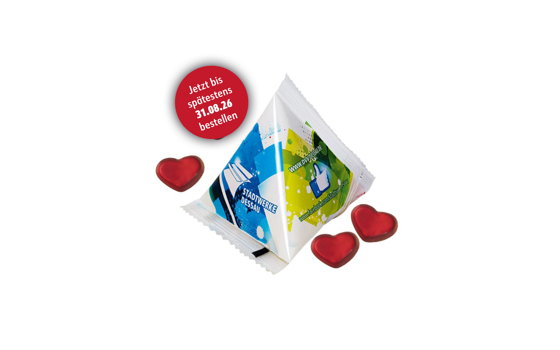 Werbe-Pyramide 12g "Herz"