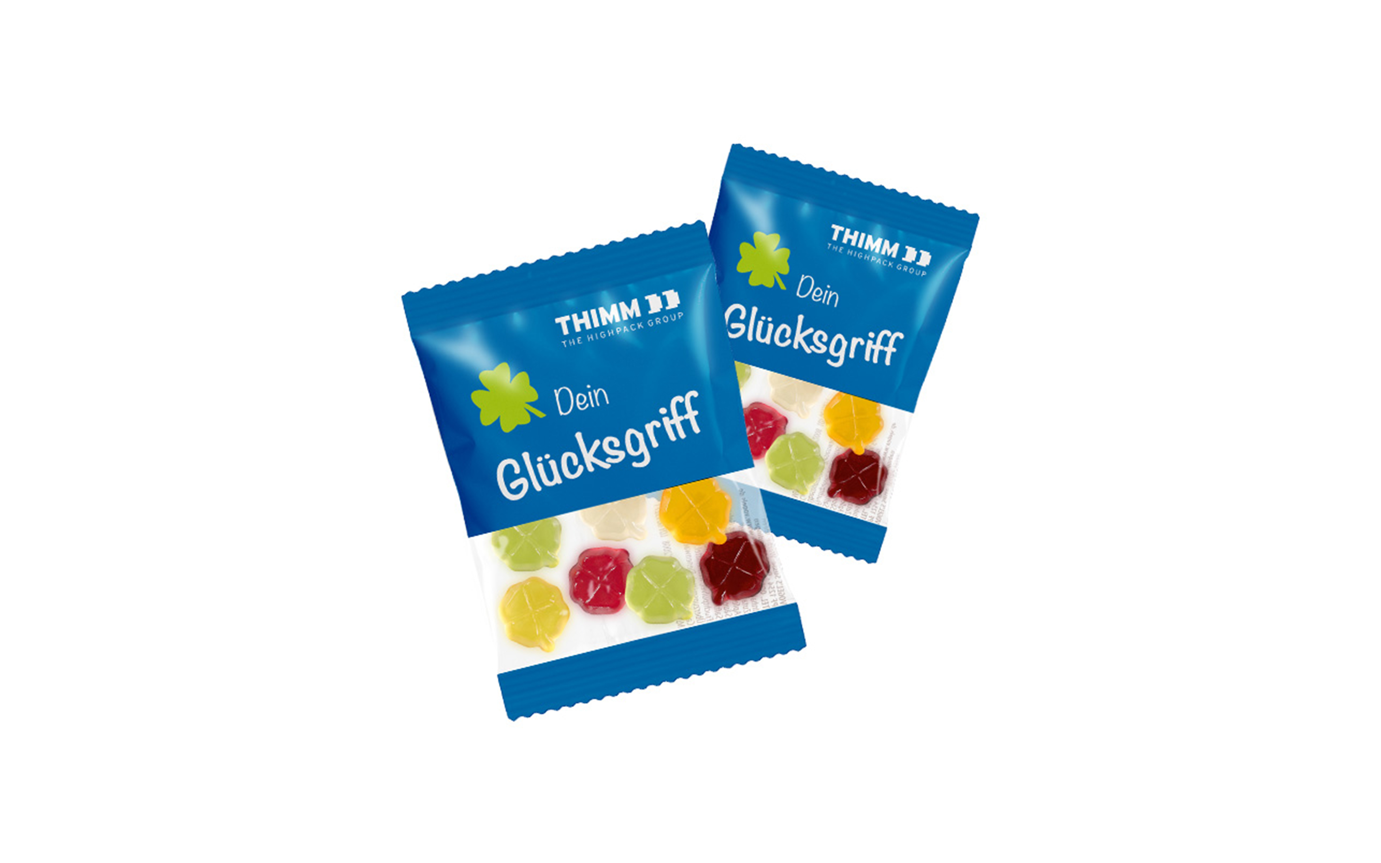 Fruchtgummi-Werbetüte 10g "Glücksklee"