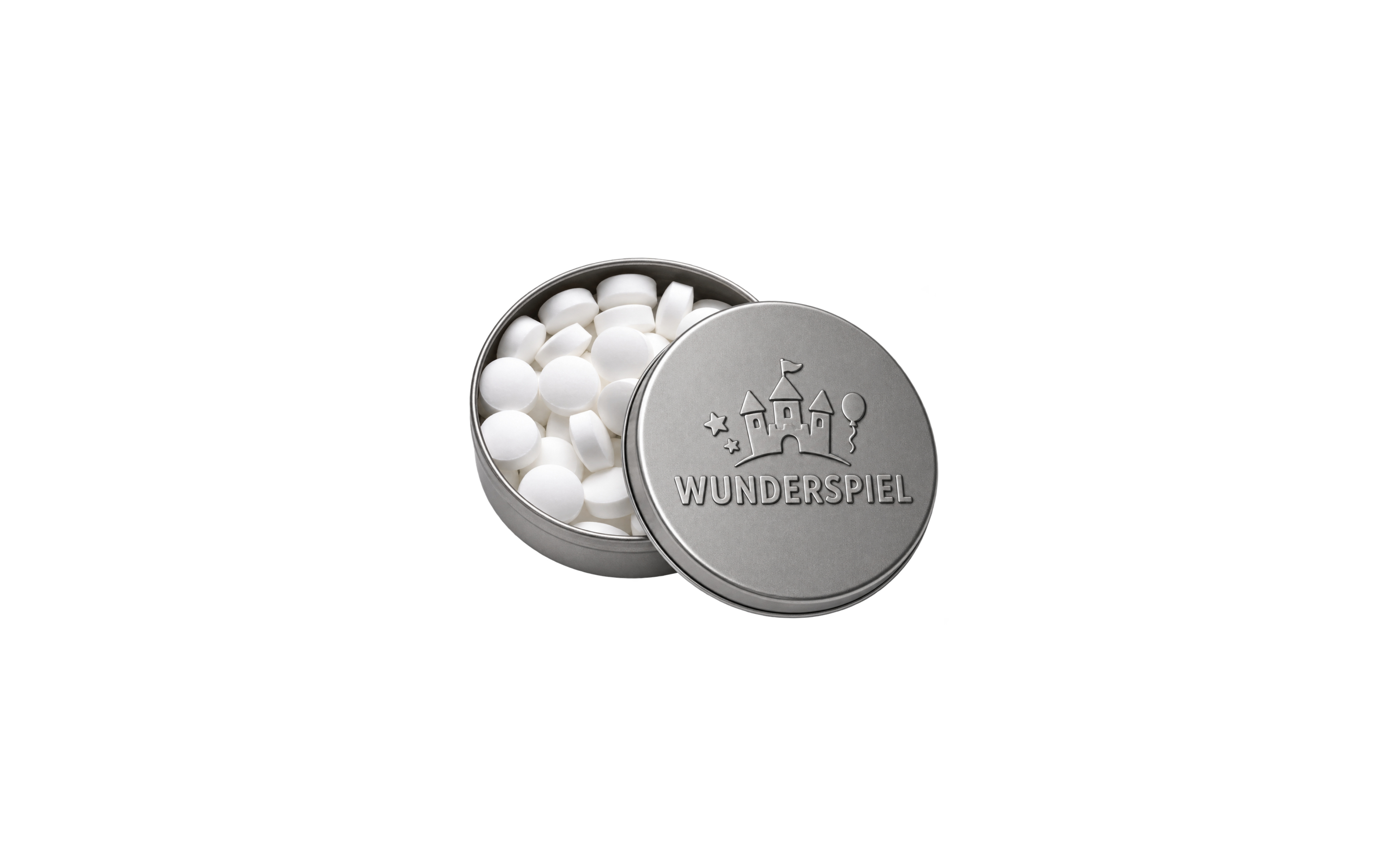 XS-Prägedose "Pfefferminz" Silber (matt)