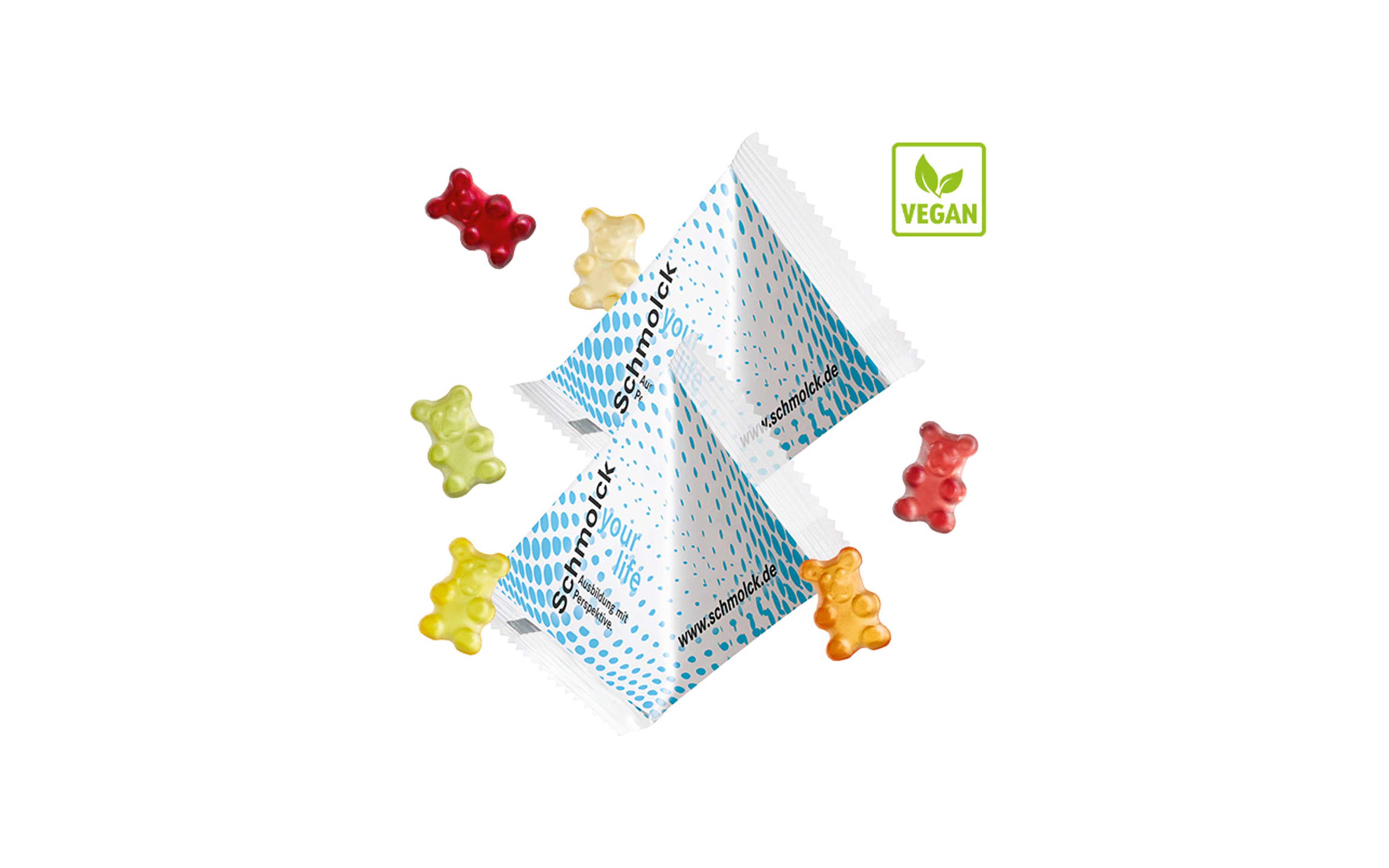 Vegi-Bärchen Werbe-Pyramide 12g (kompostierbare Folie)