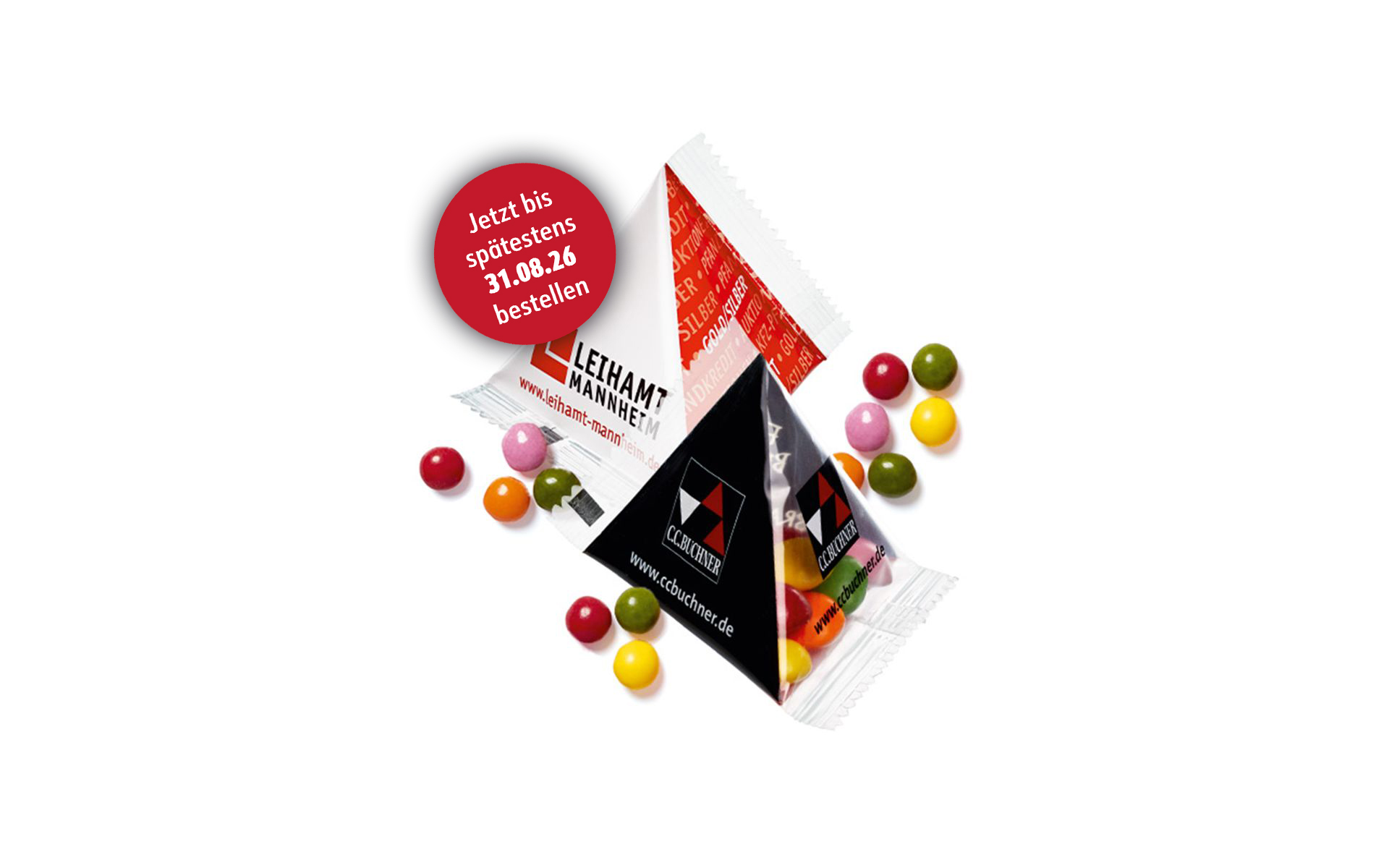 Kaubonbon "süß" Werbe-Pyramide 12g