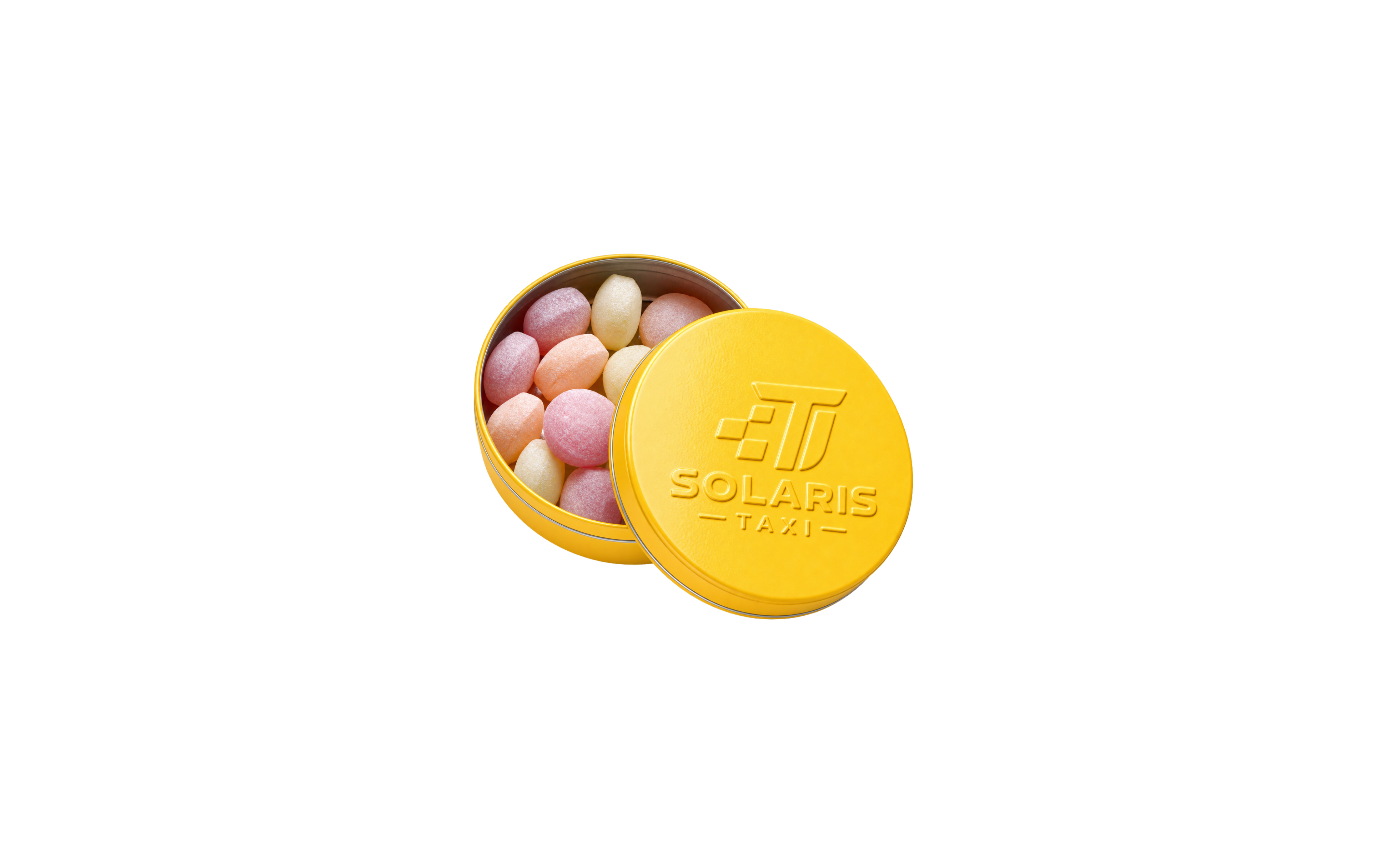 XS-Prägedose "Fruchtbonbons" Gelb (glänzend)