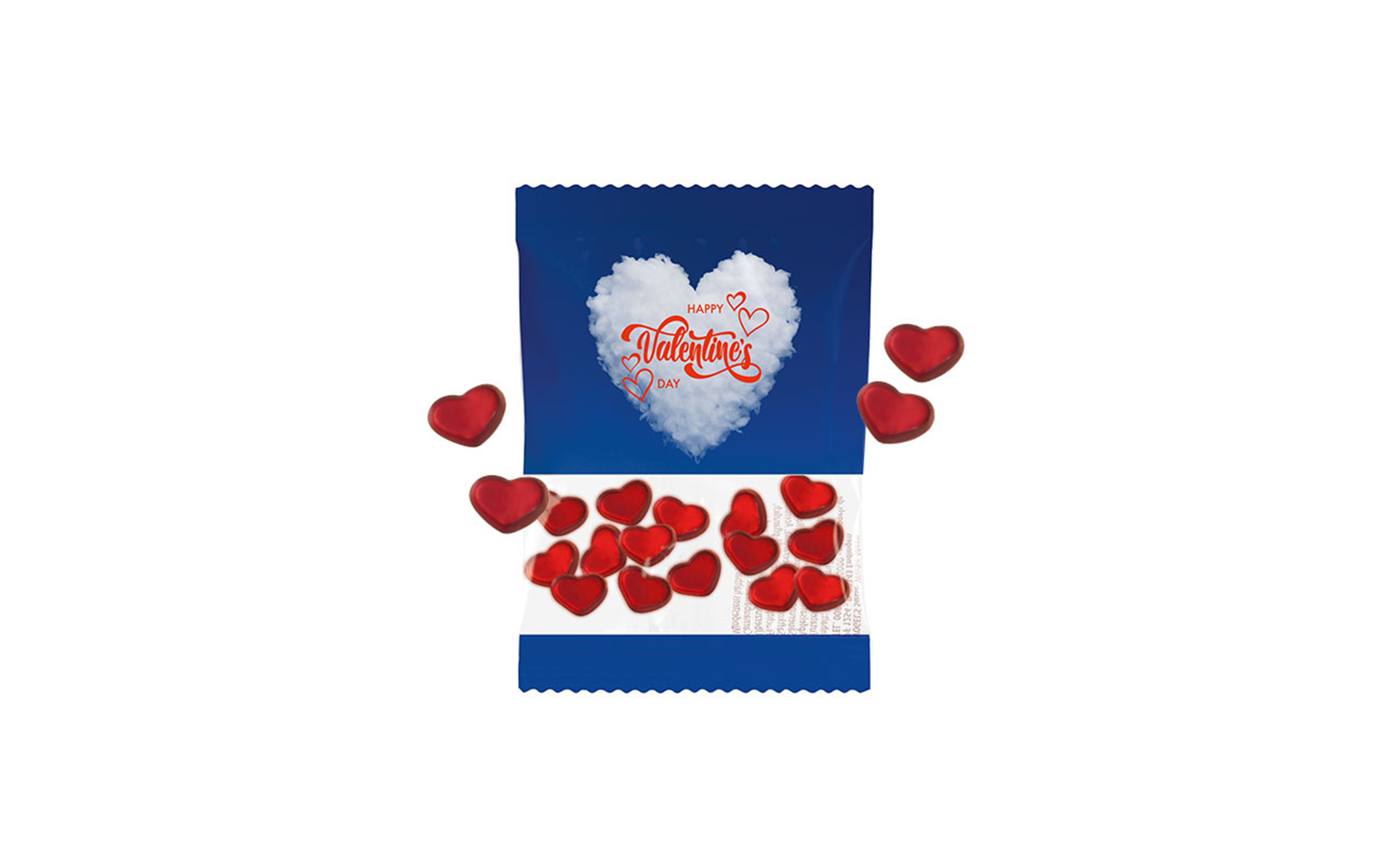 Fruchtgummi-Werbetüte 100g "Herz"