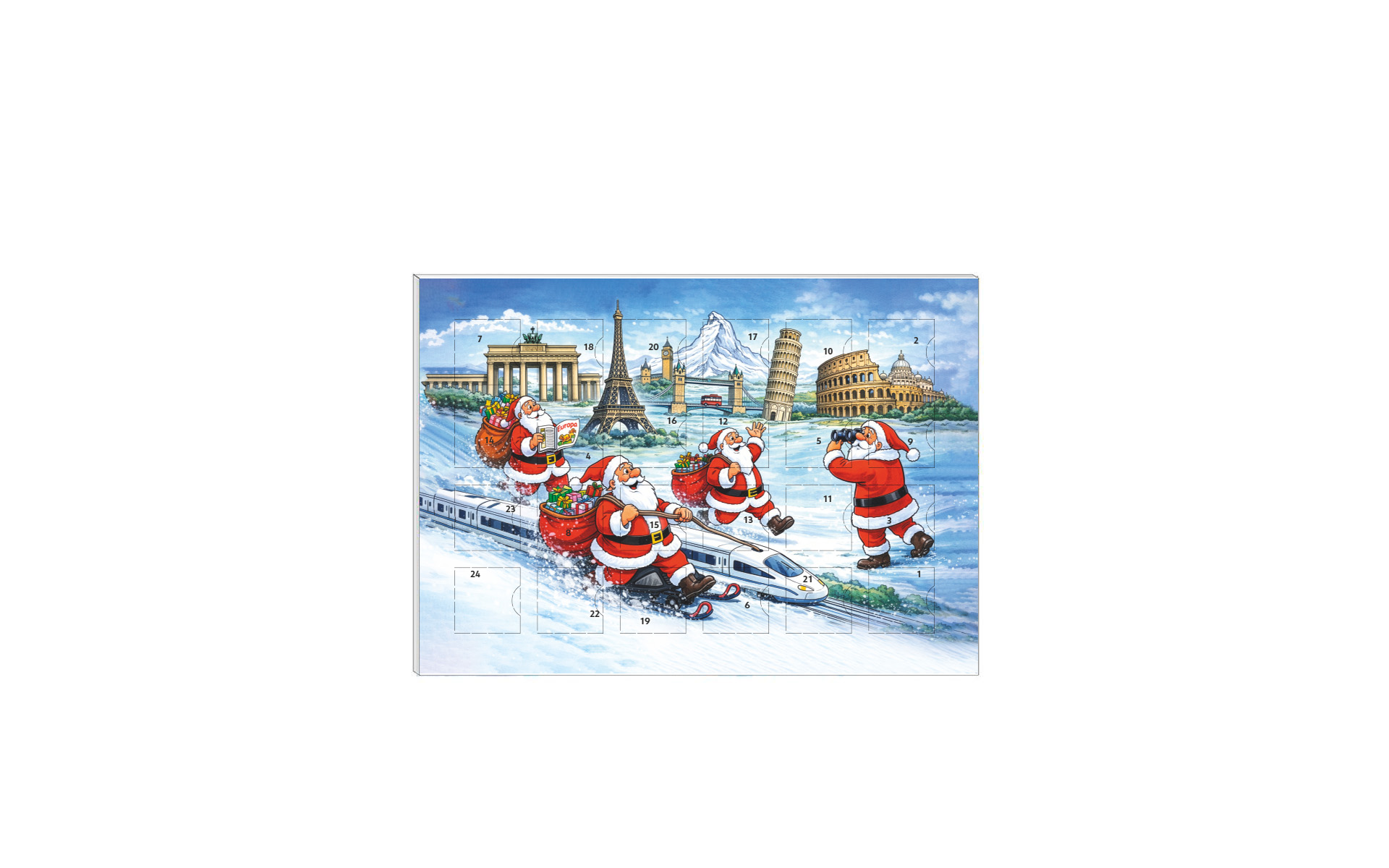 Schoko-Adventskalender A5 "Europa-Express"