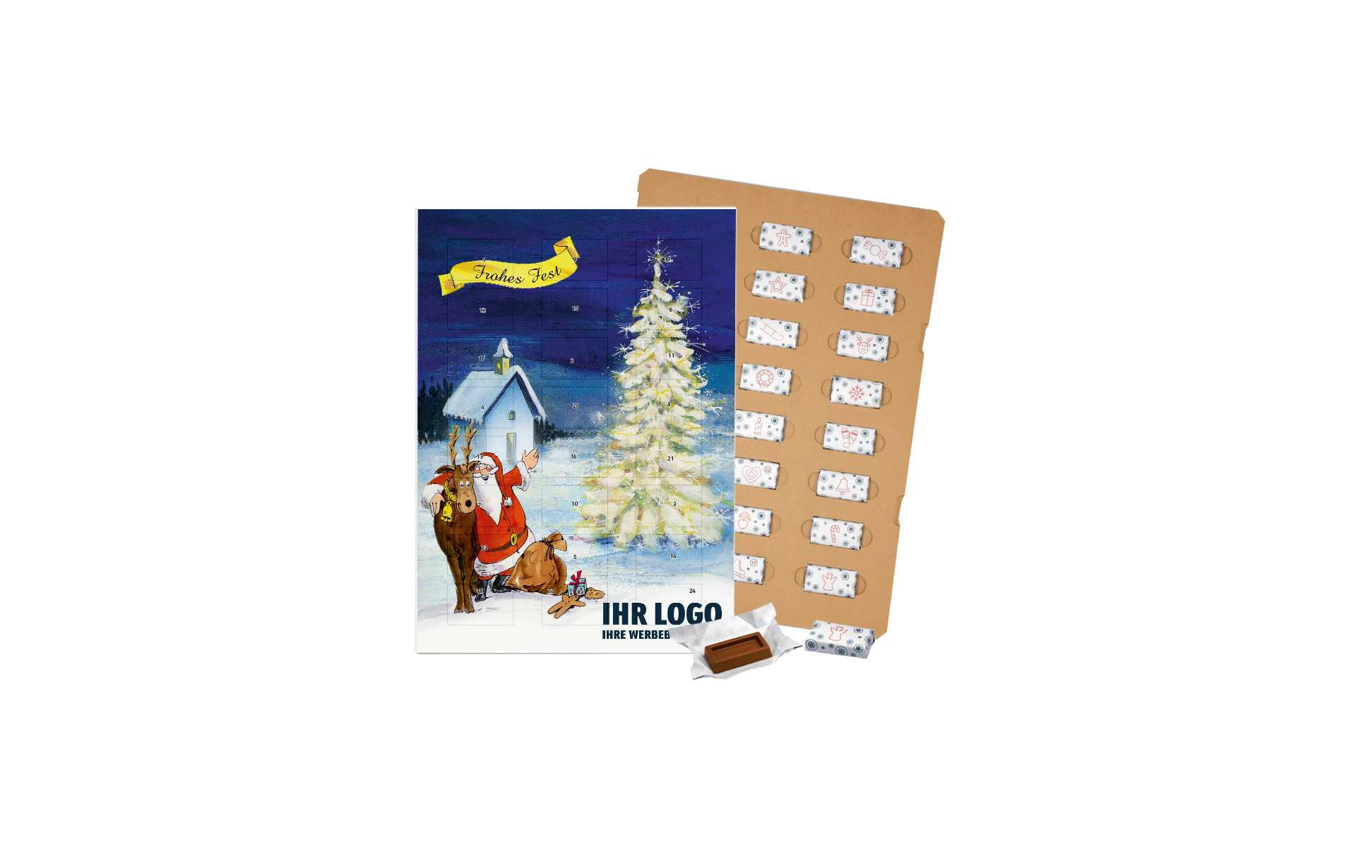 Schoko-Adventskalender Eco "Frohes Fest"