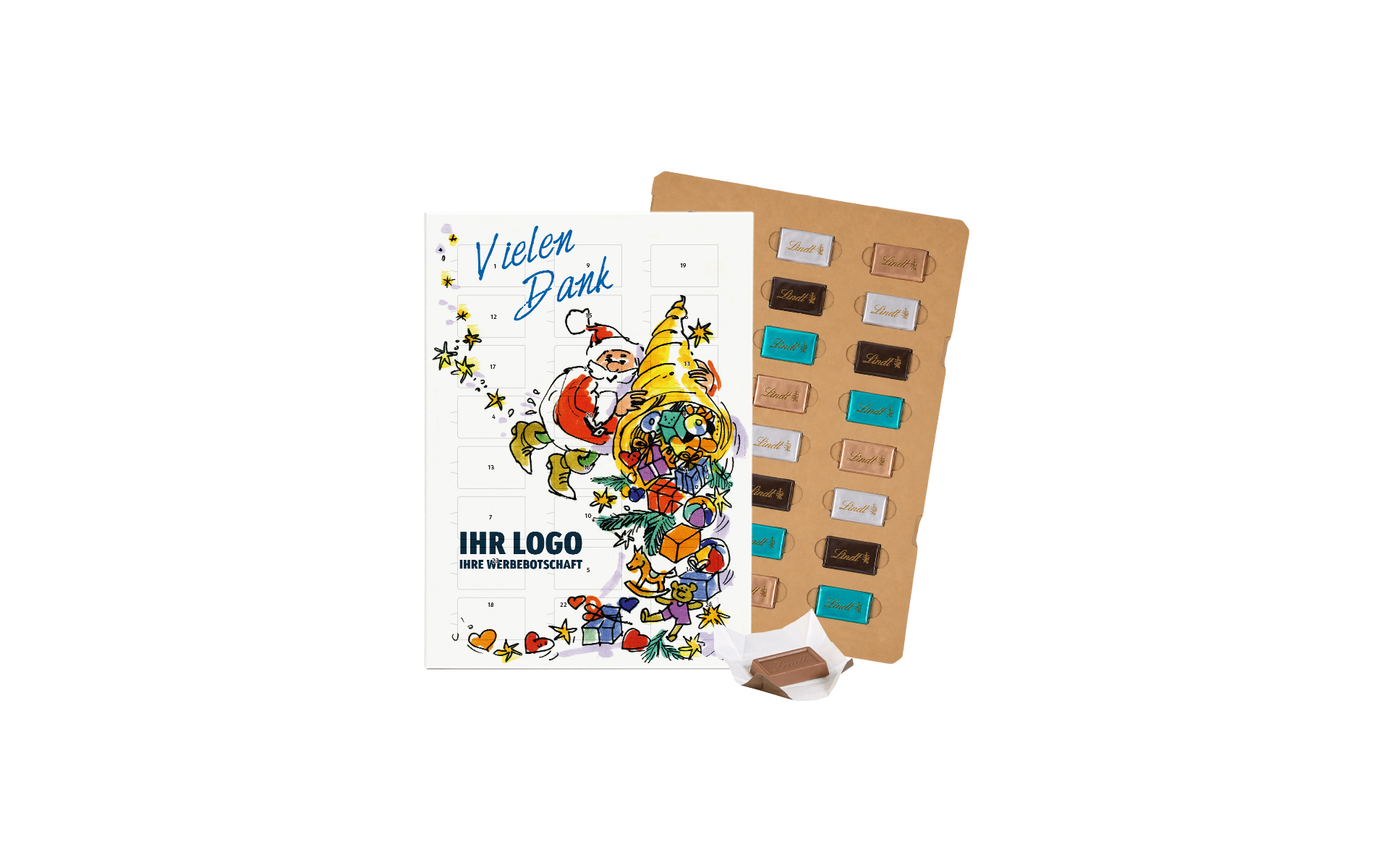 Schoko-Adventskalender Eco Lindt "Vielen Dank"