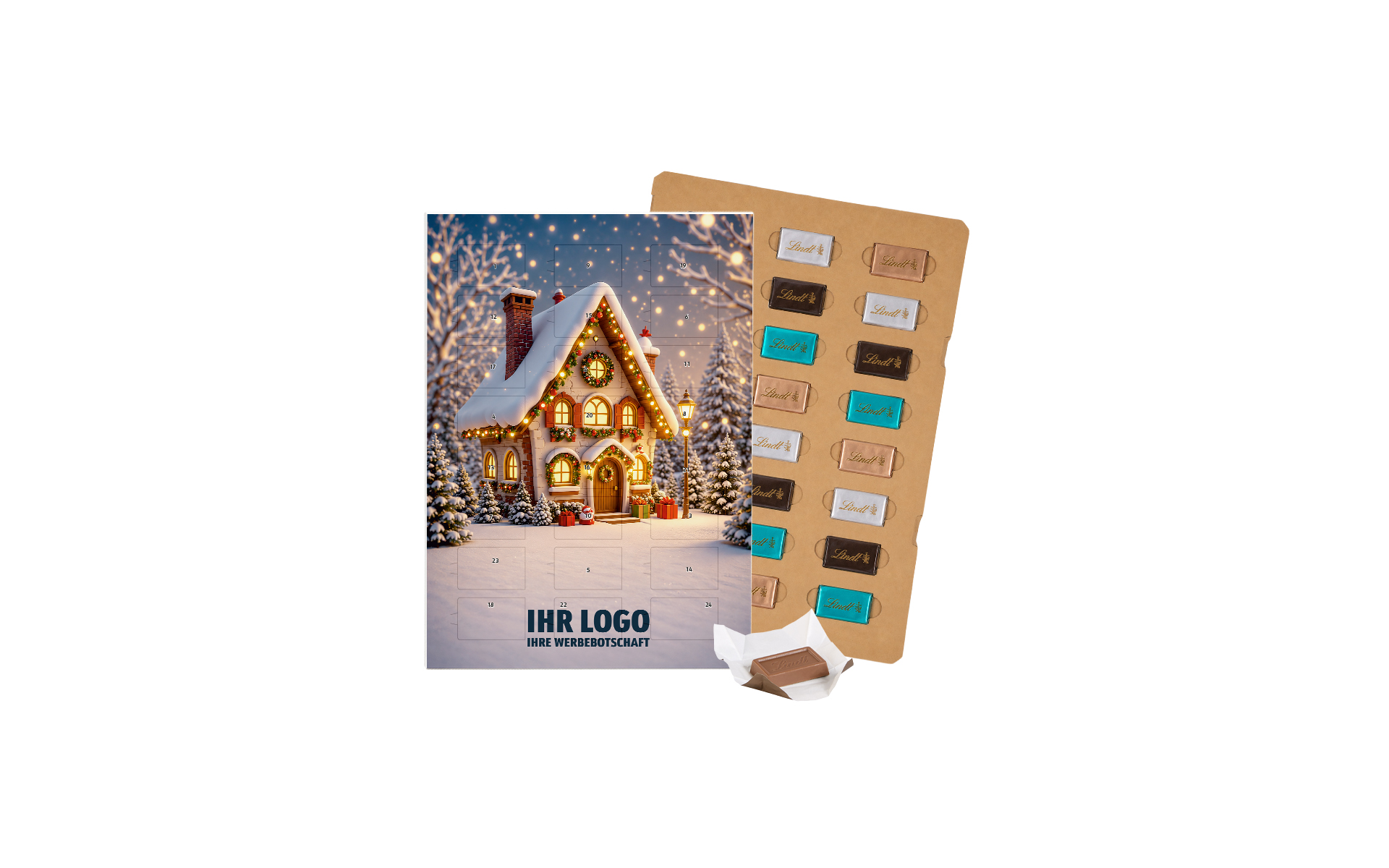 Schoko-Adventskalender Eco Lindt "Santas Winterhaus"
