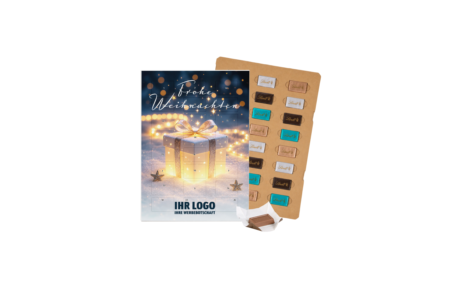 Schoko-Adventskalender Eco Lindt "Geschenk im Schnee"