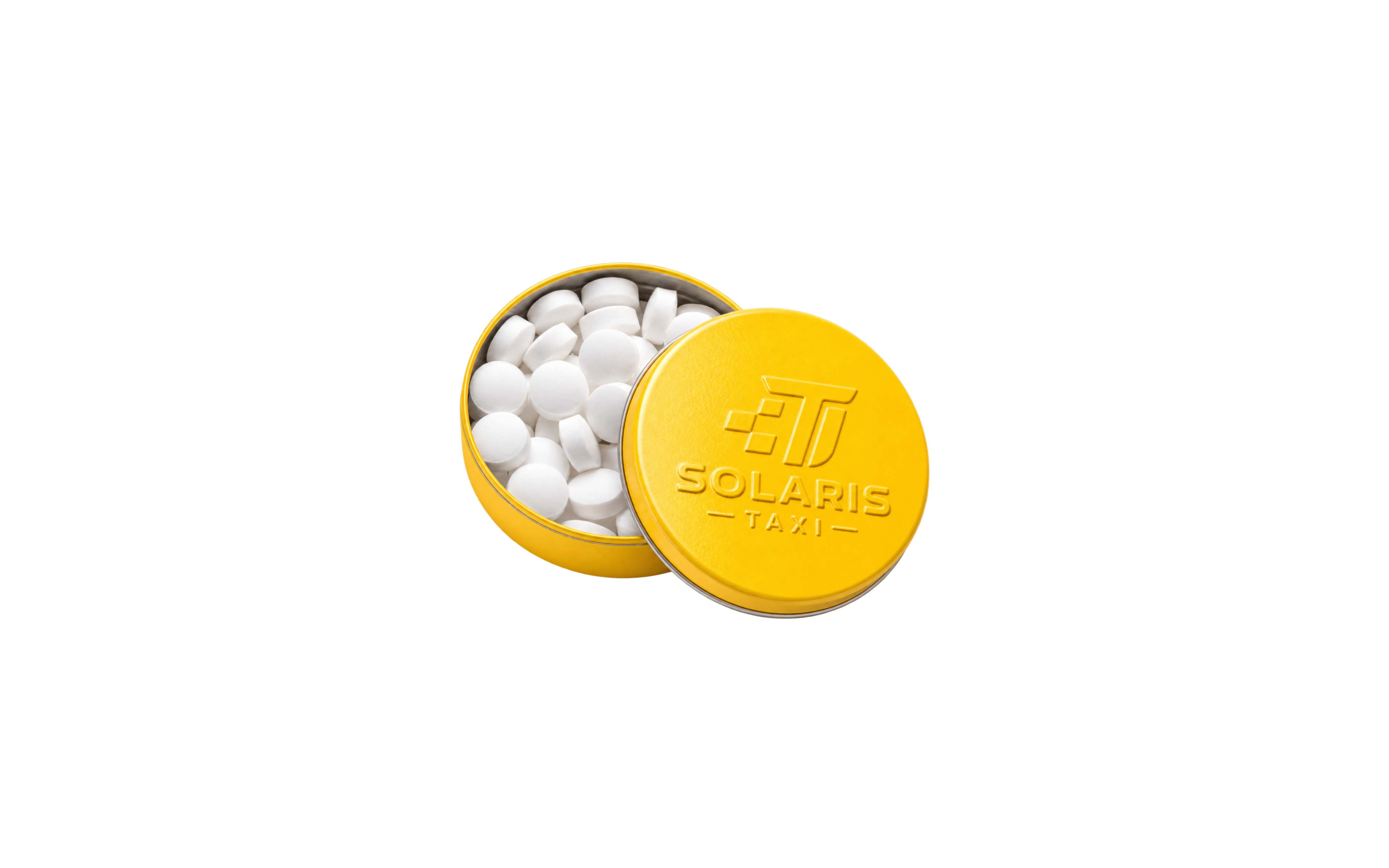 XS-Prägedose "Pfefferminz" Gelb (glänzend)