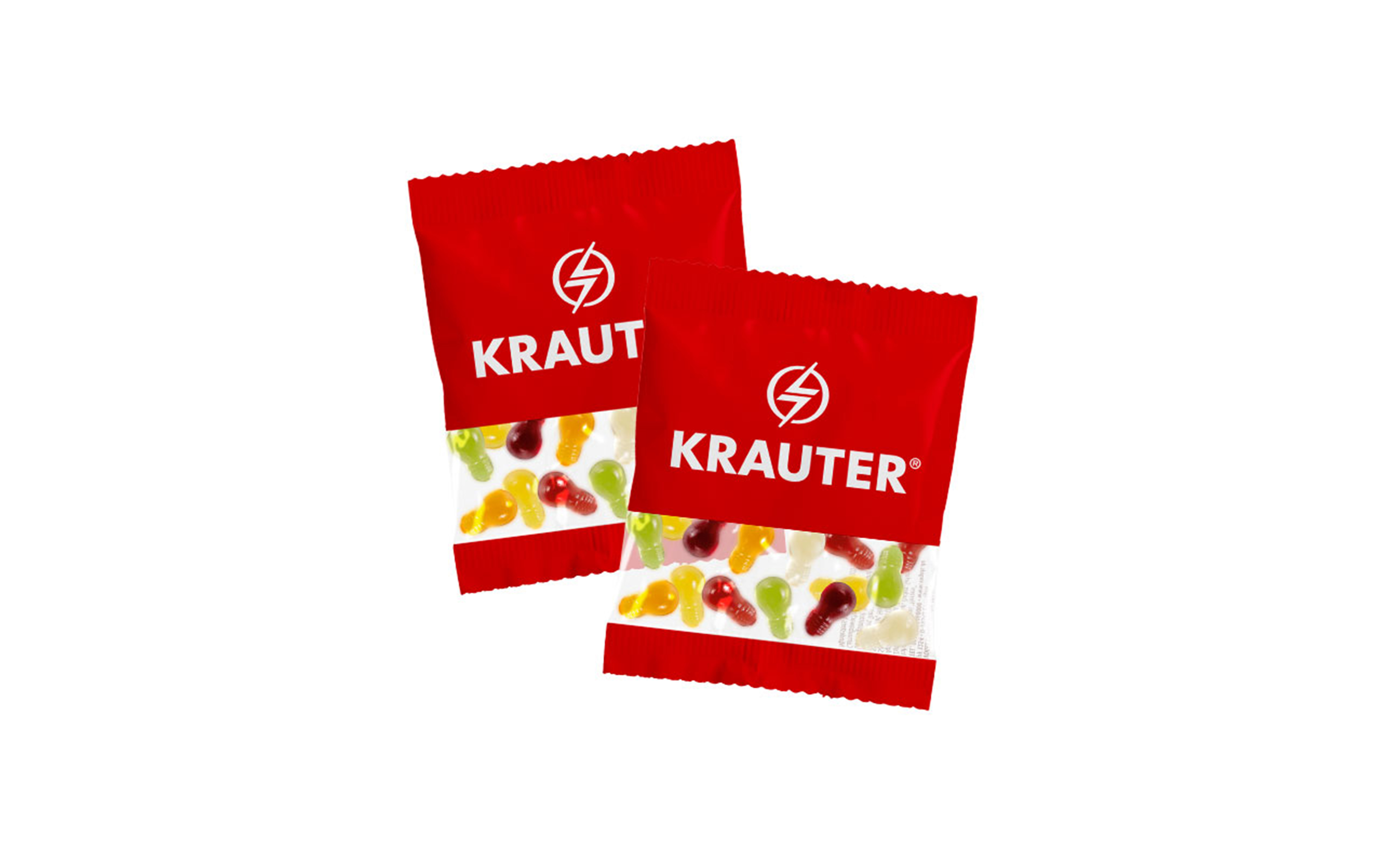 Fruchtgummi-Werbetüte 20g "Glühbirne"
