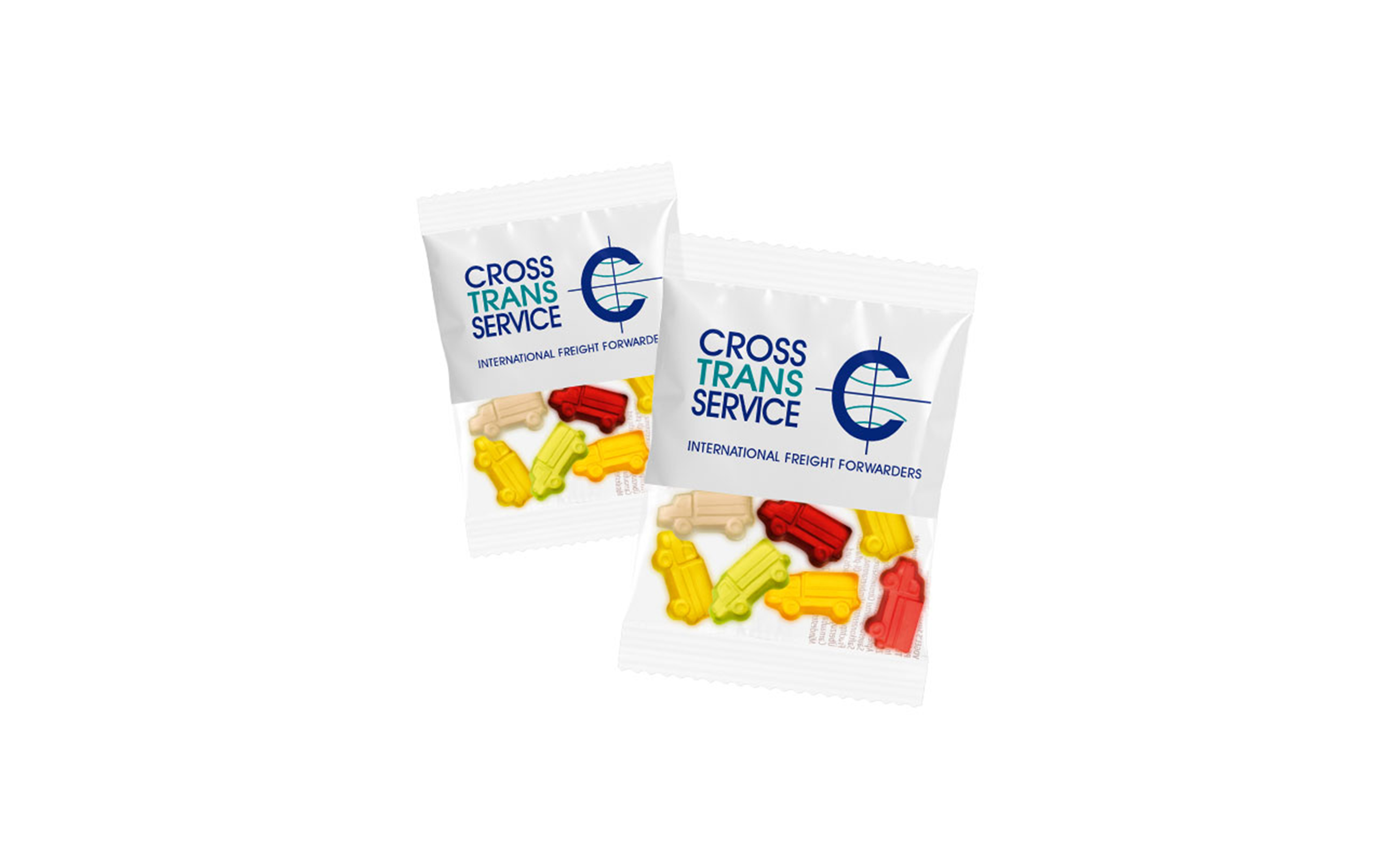 Fruchtgummi-Werbetüte 10g "LKW" (kompostierbare Folie)