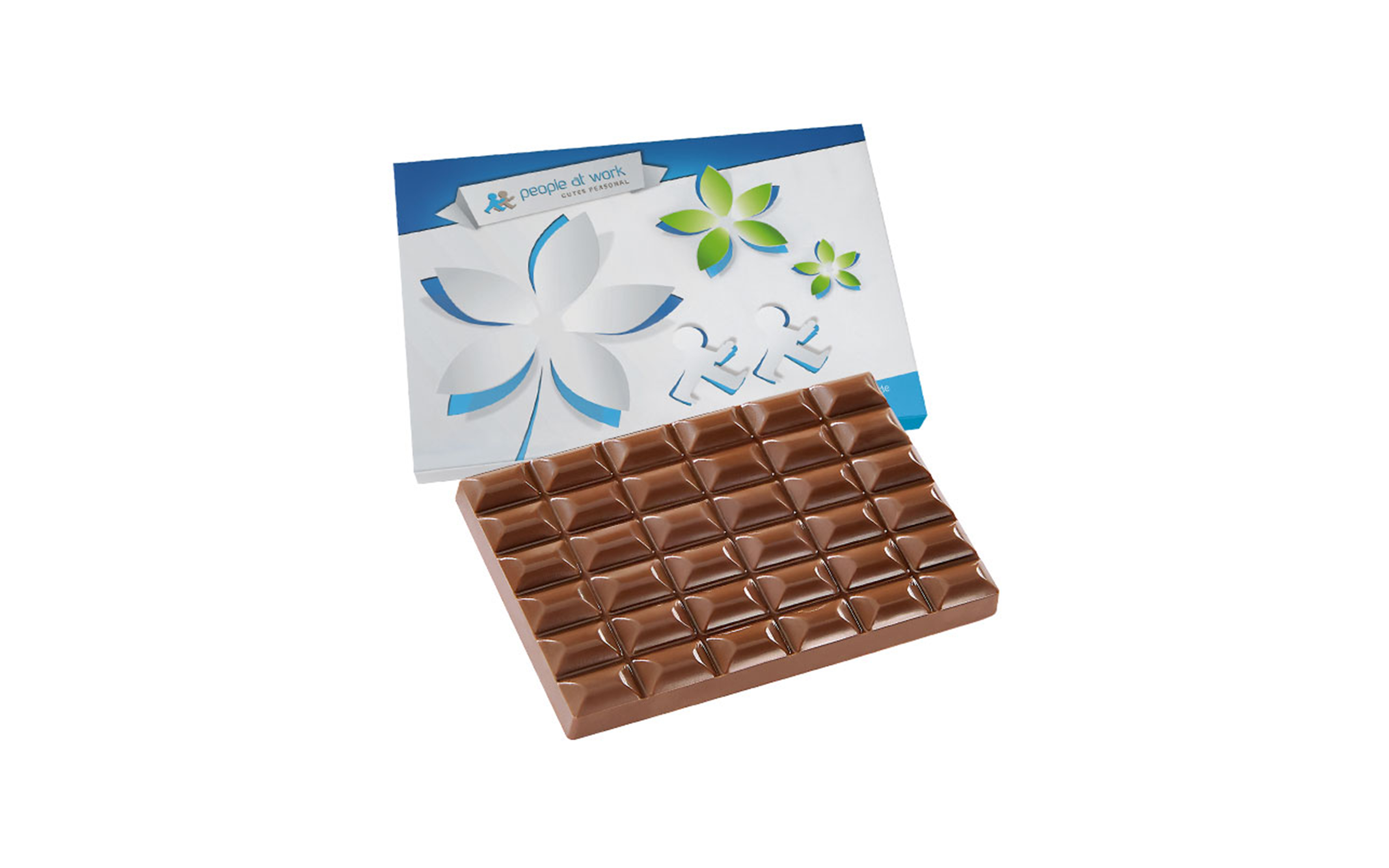 Schokoladentafel 60g im Werbe-Präsentkarton