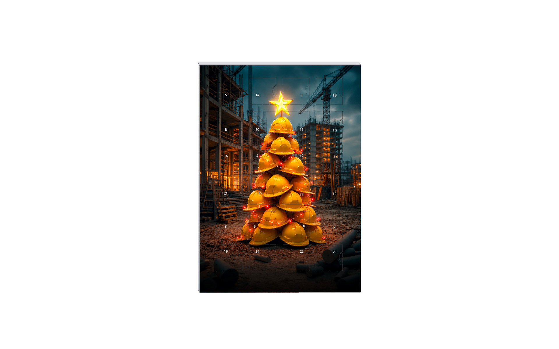 Schoko-Adventskalender A5 "Auf dem WeihnachtsBAU(M)"