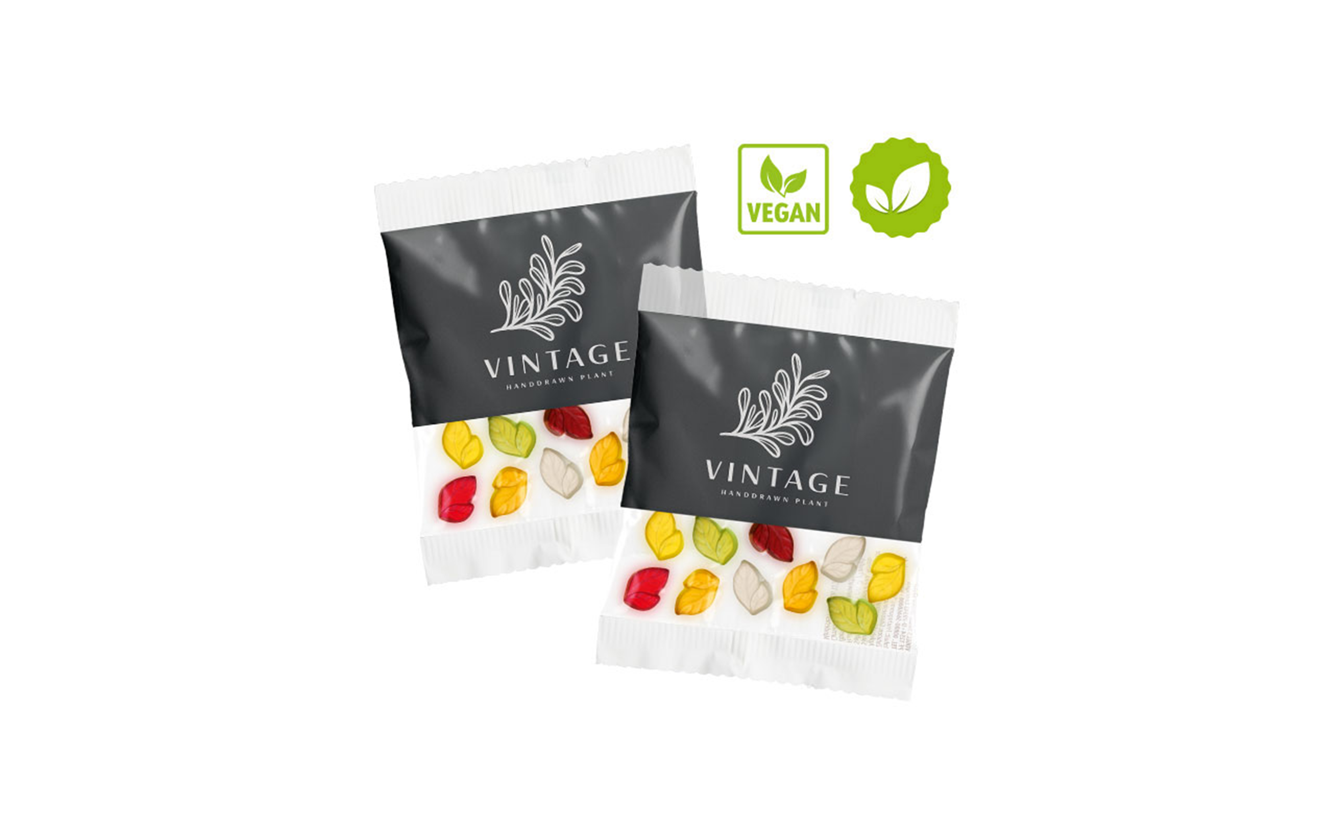 Vegane bunte Blätter 20g (kompostierbare Folie)