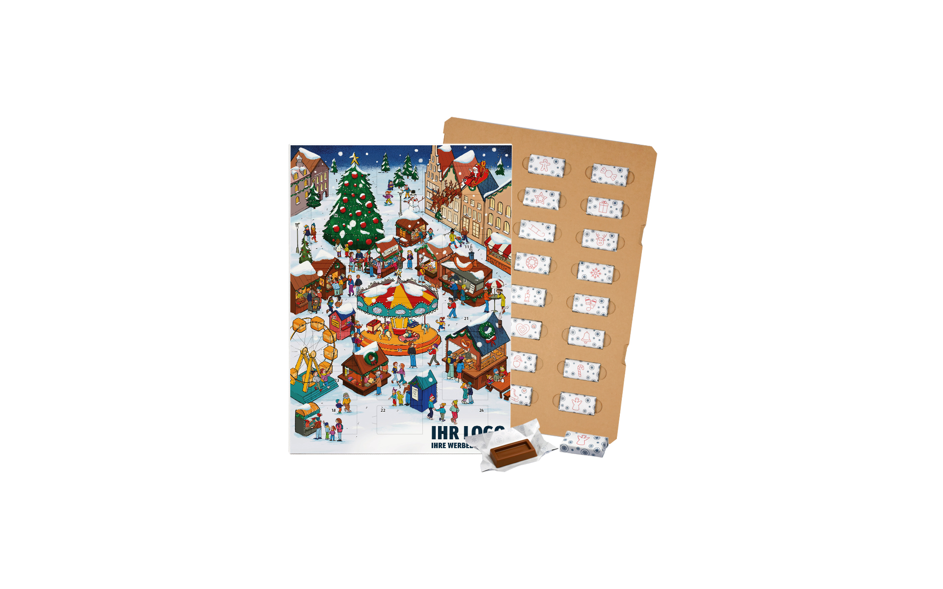 Schoko-Adventskalender Eco "Weihnachtsmarkt"
