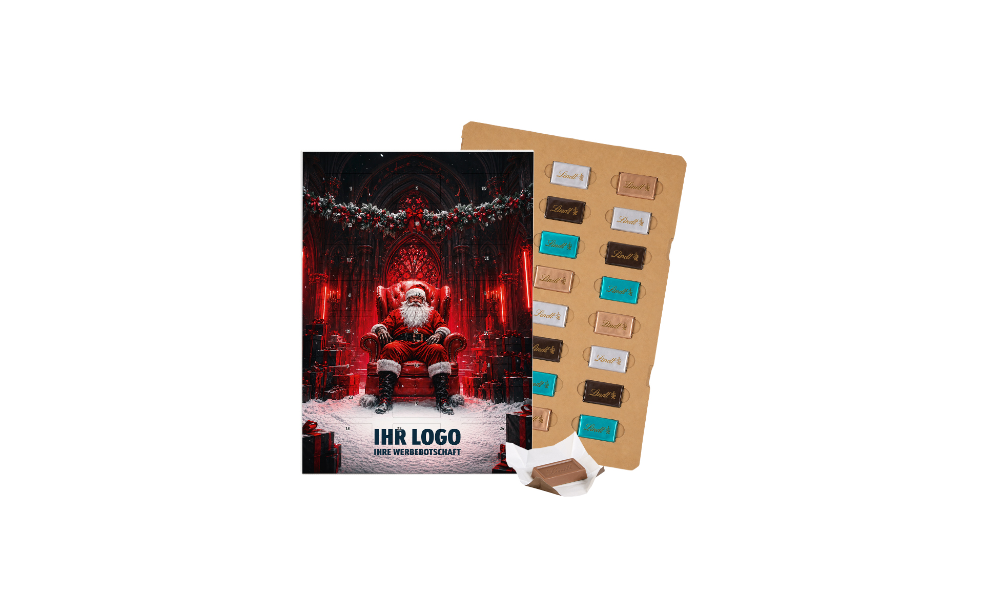 Schoko-Adventskalender Eco Lindt "Dark Santa"