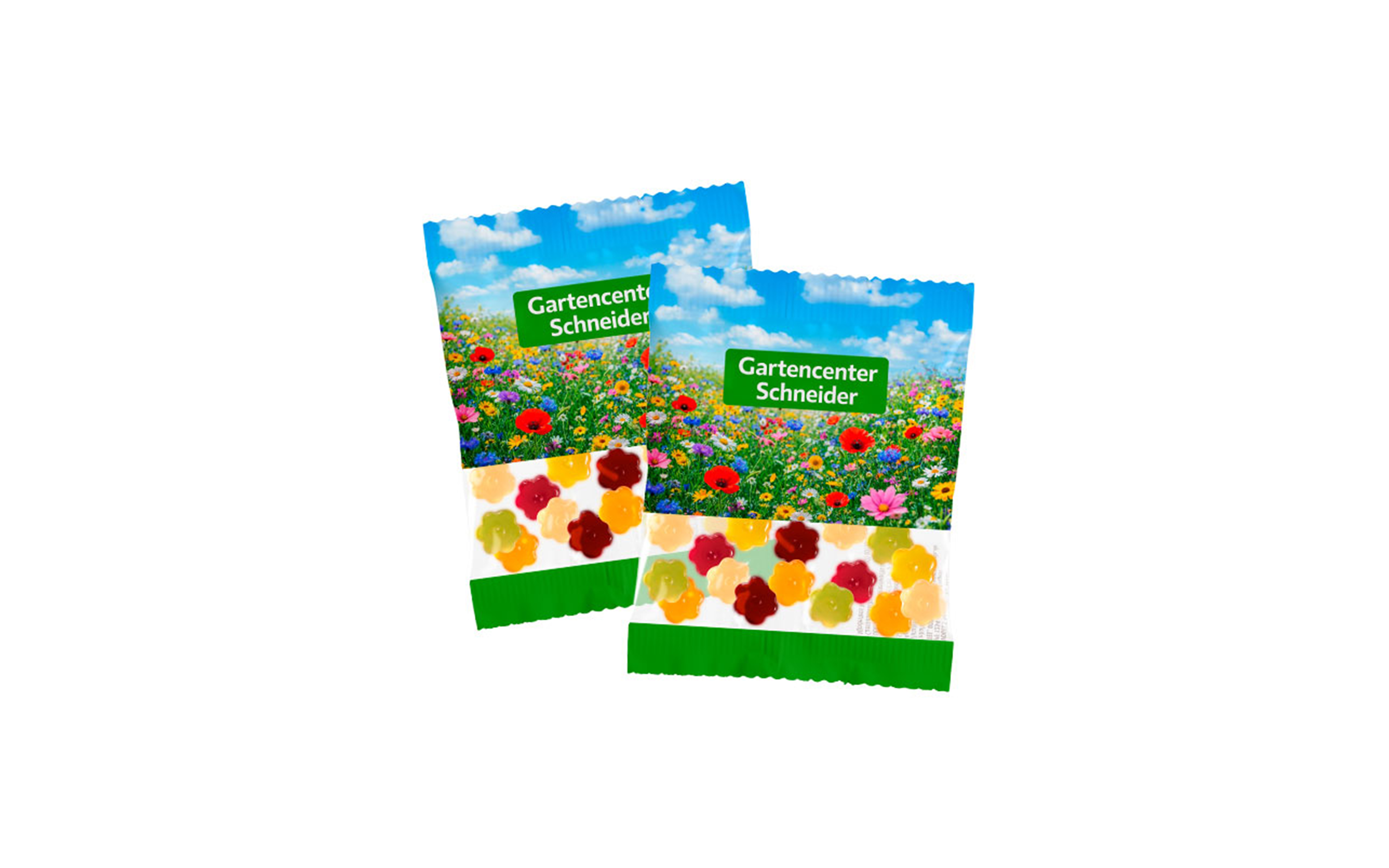 Fruchtgummi-Werbetüte 20g "Blumen"