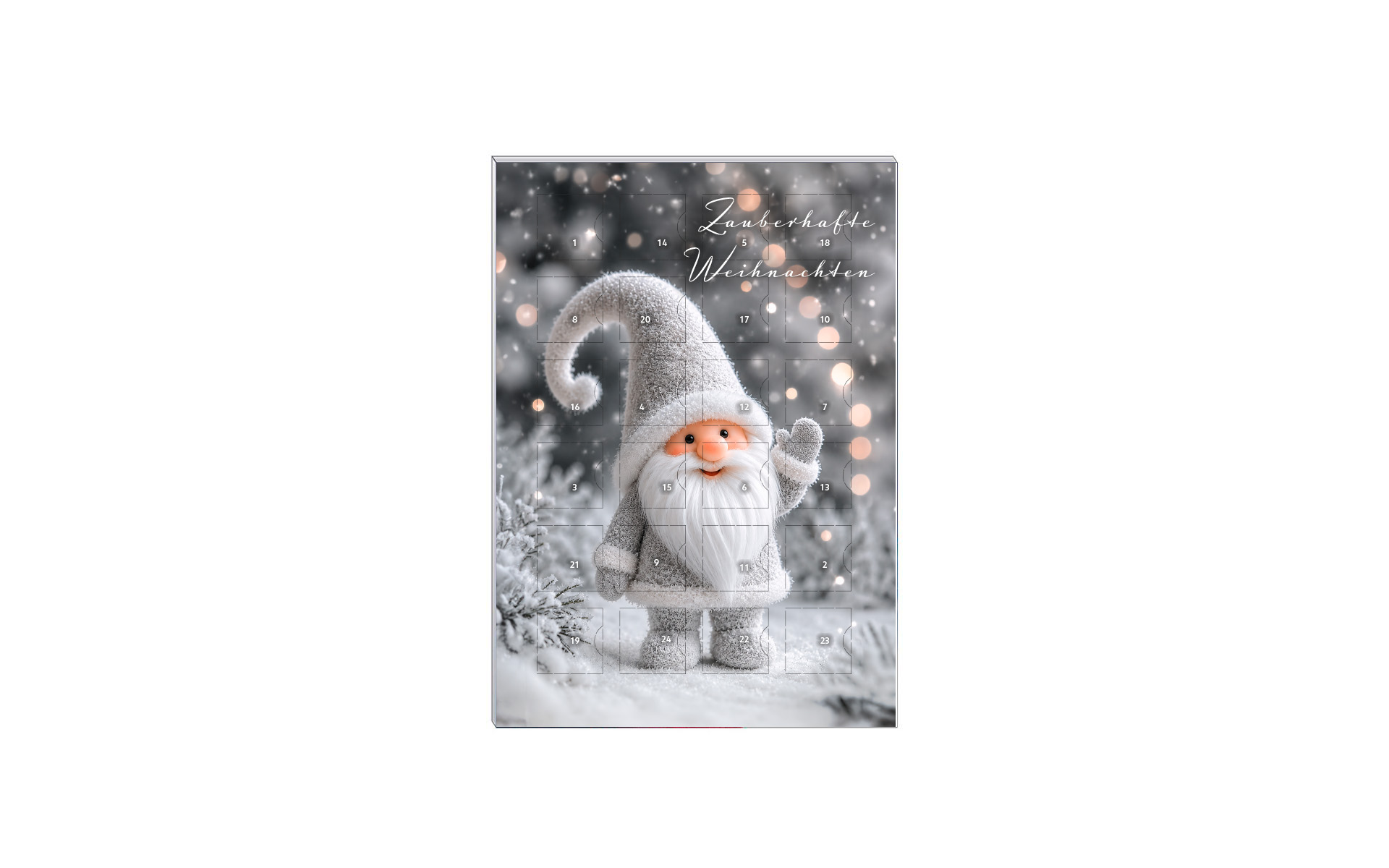 Schoko-Adventskalender A5 "Schneewichtel"