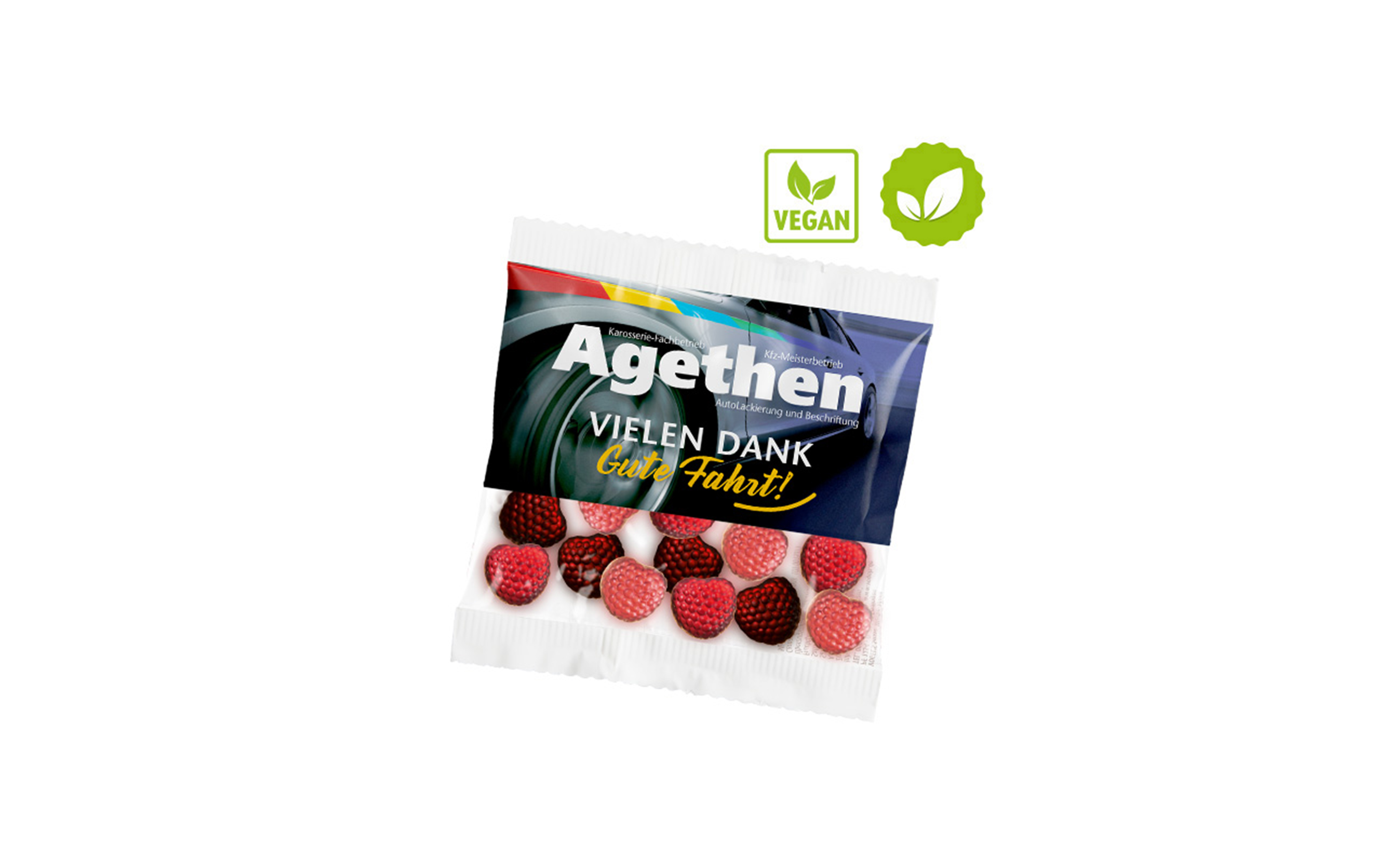 Maxi-Werbetüte "Vegan" (kompostierbare Folie)