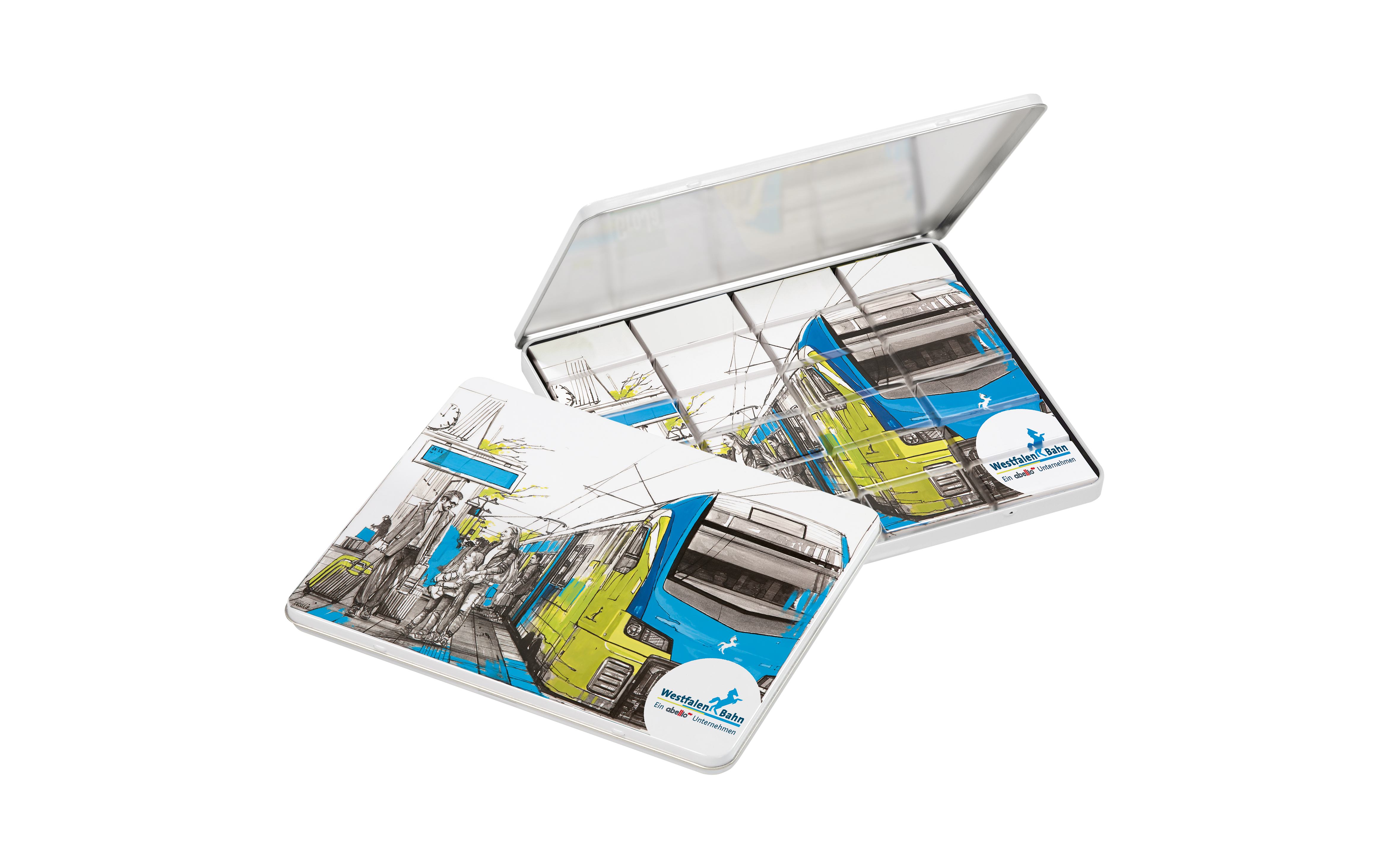 Schokoladentafel-Werbe-Puzzle in der Maxi-Dekordose