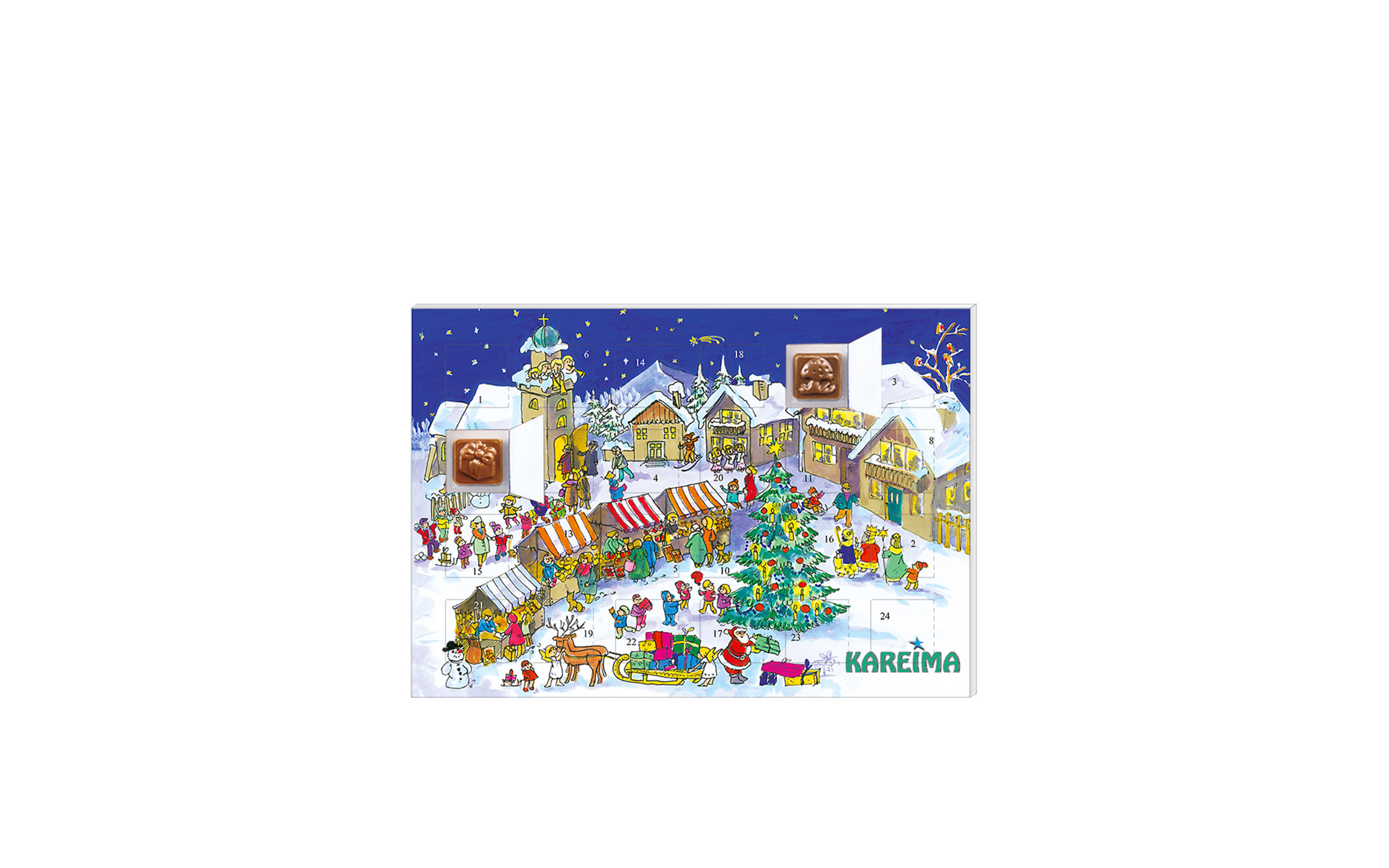 Schoko-Adventskalender Kompakt "Marktplatz"
