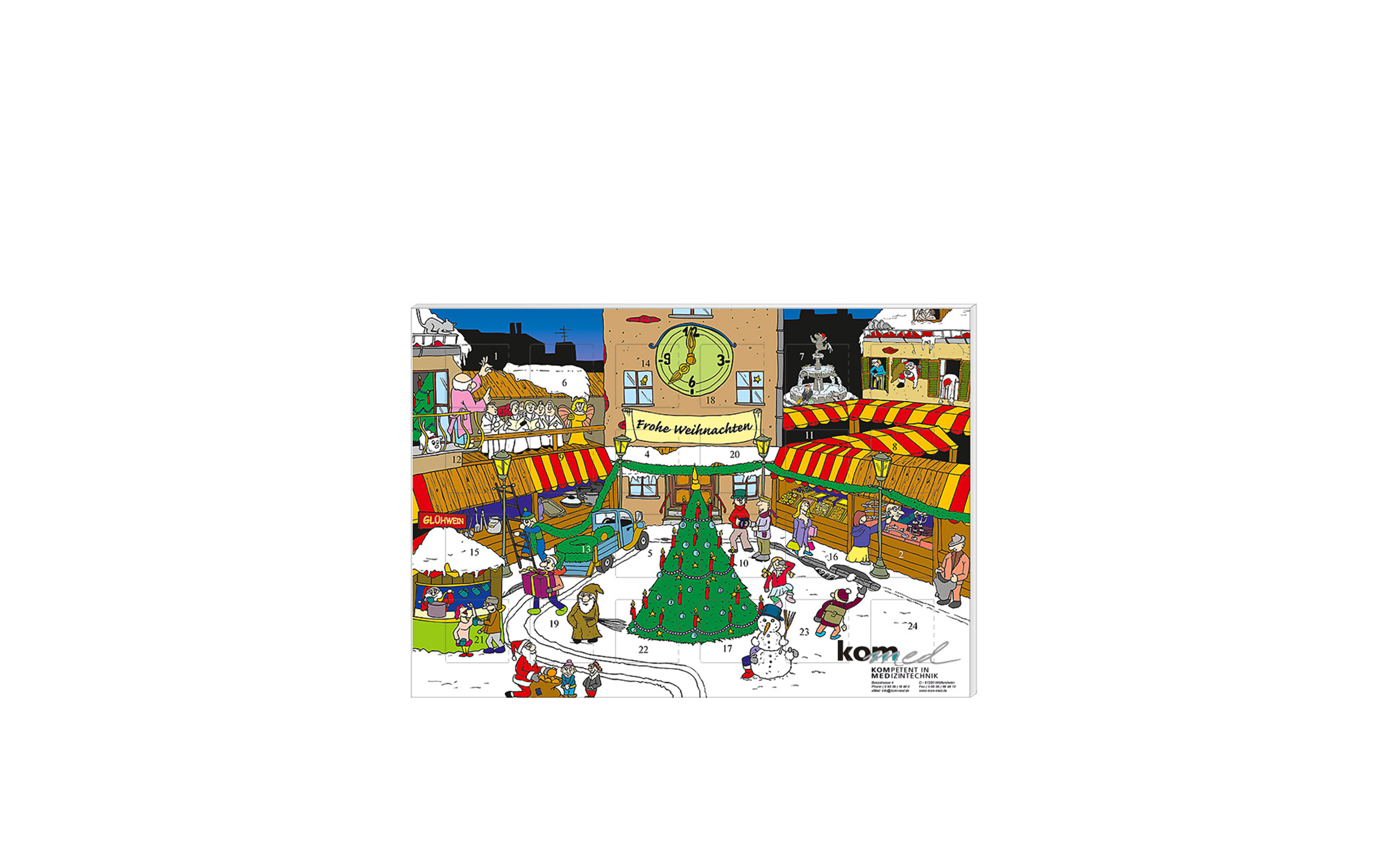 Schoko-Adventskalender Kompakt "Weihnachtsmarkt"