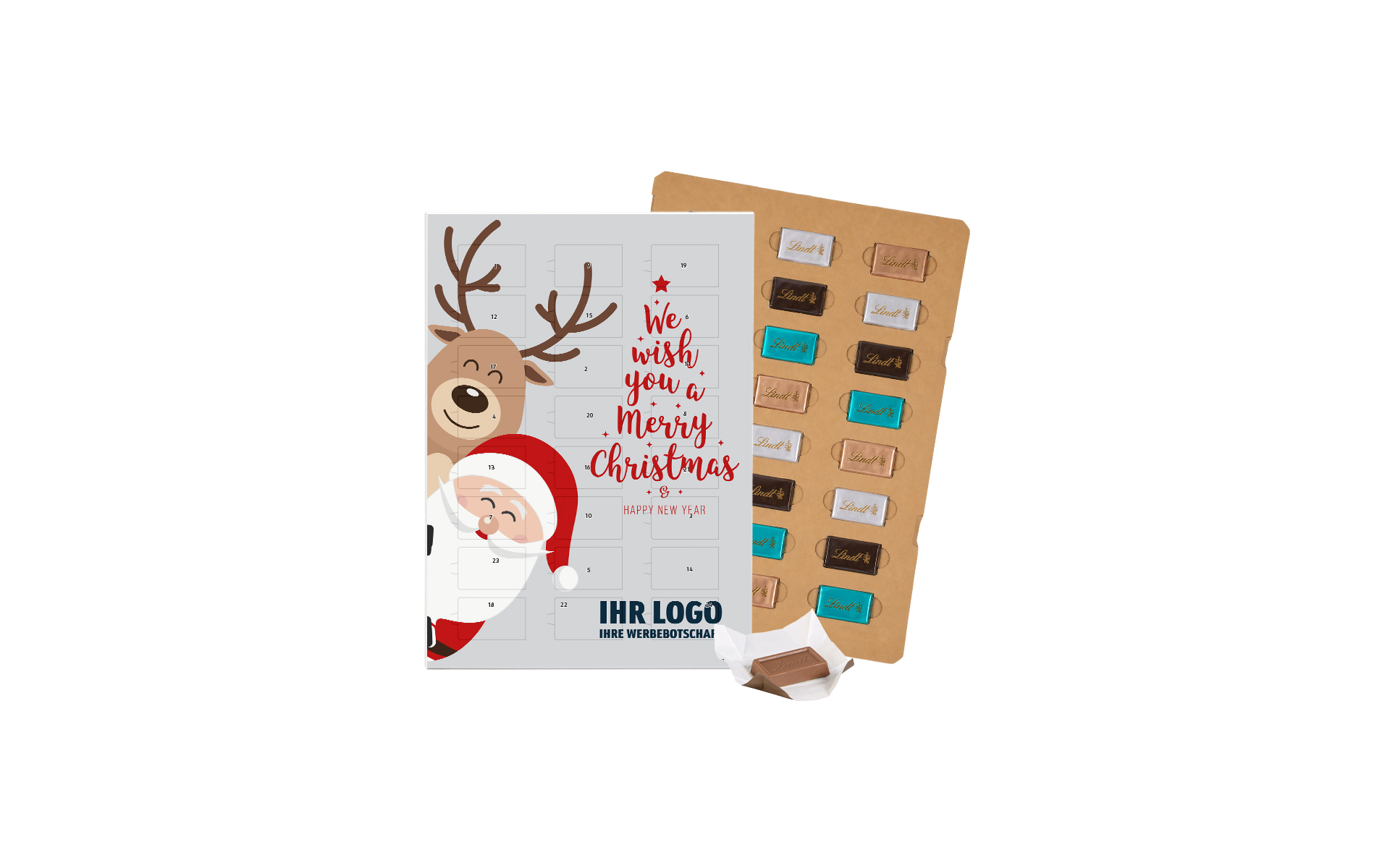 Schoko-Adventskalender Eco Lindt "Weihnachtswünsche"