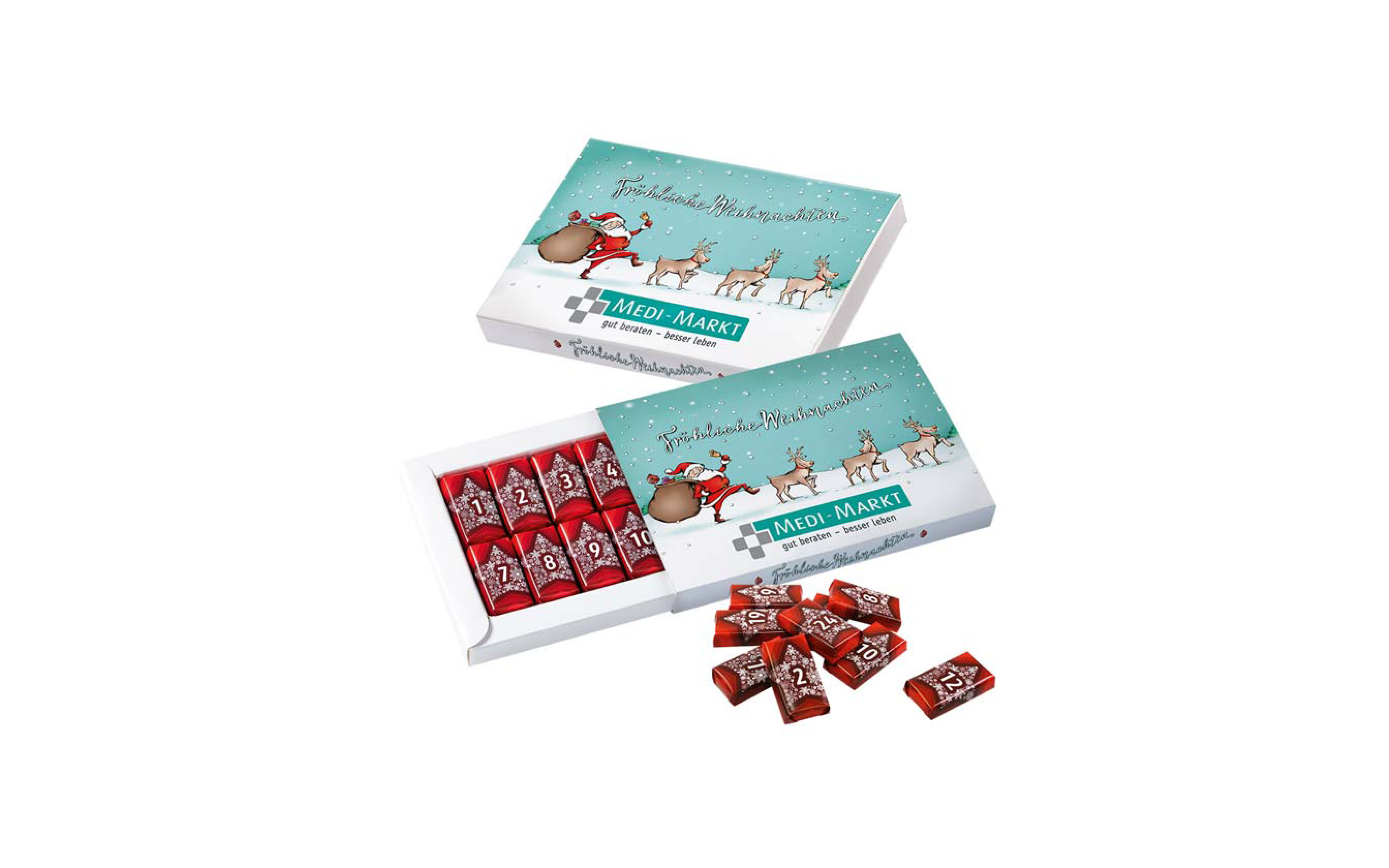 Schoko-Naps-Schuber-Adventskalender "Happiness"