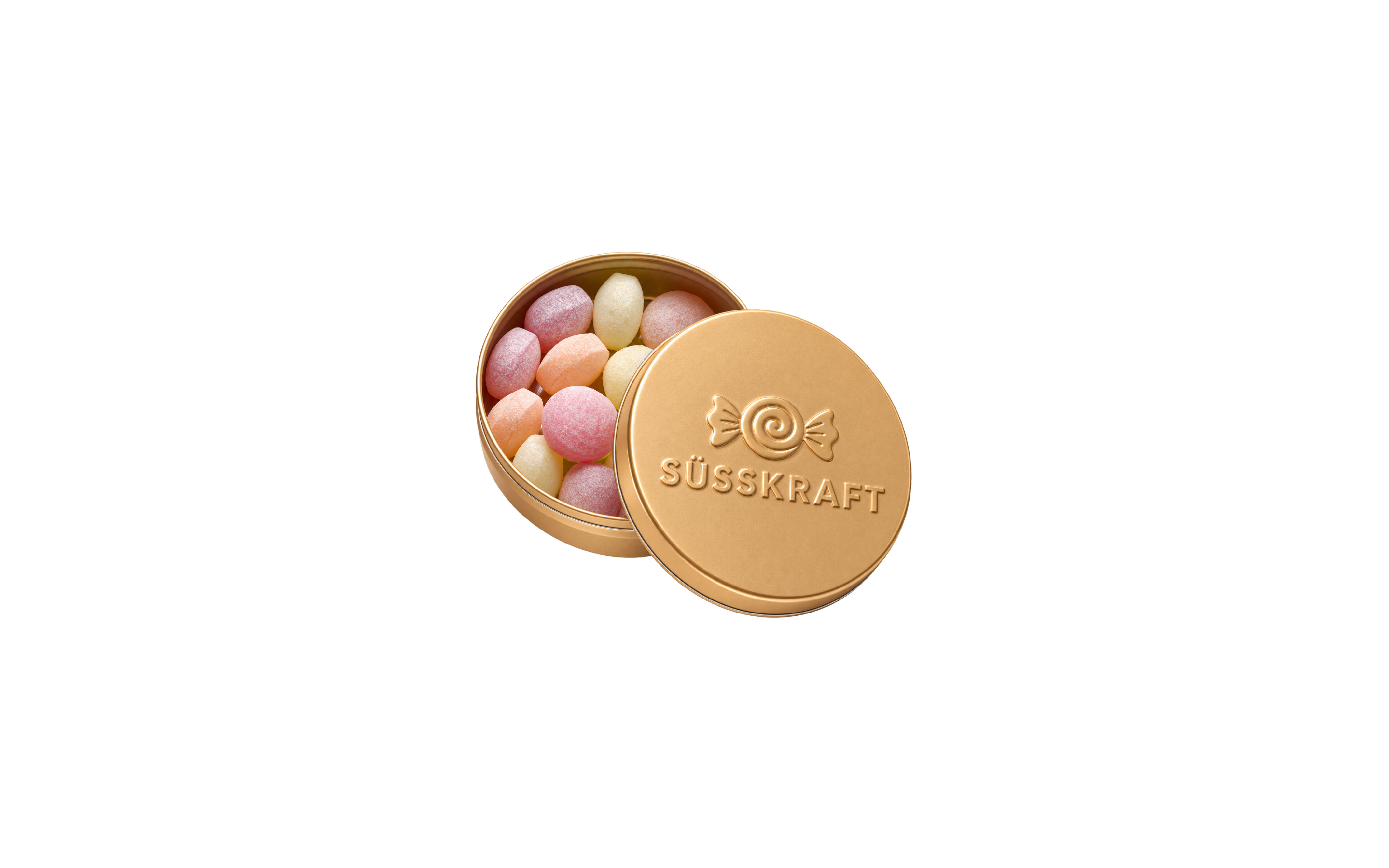 XS-Prägedose "Fruchtbonbons" Gold (glänzend)