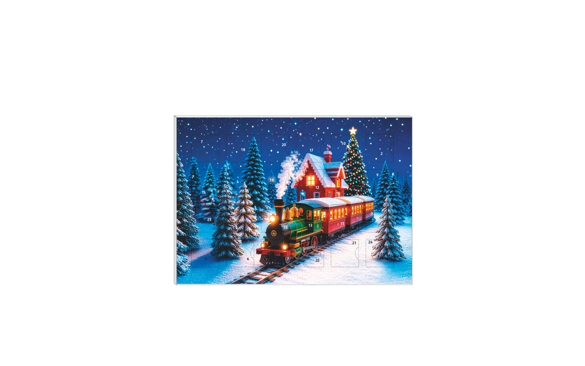 Schoko-Adventskalender A5 "Festtags-Express"