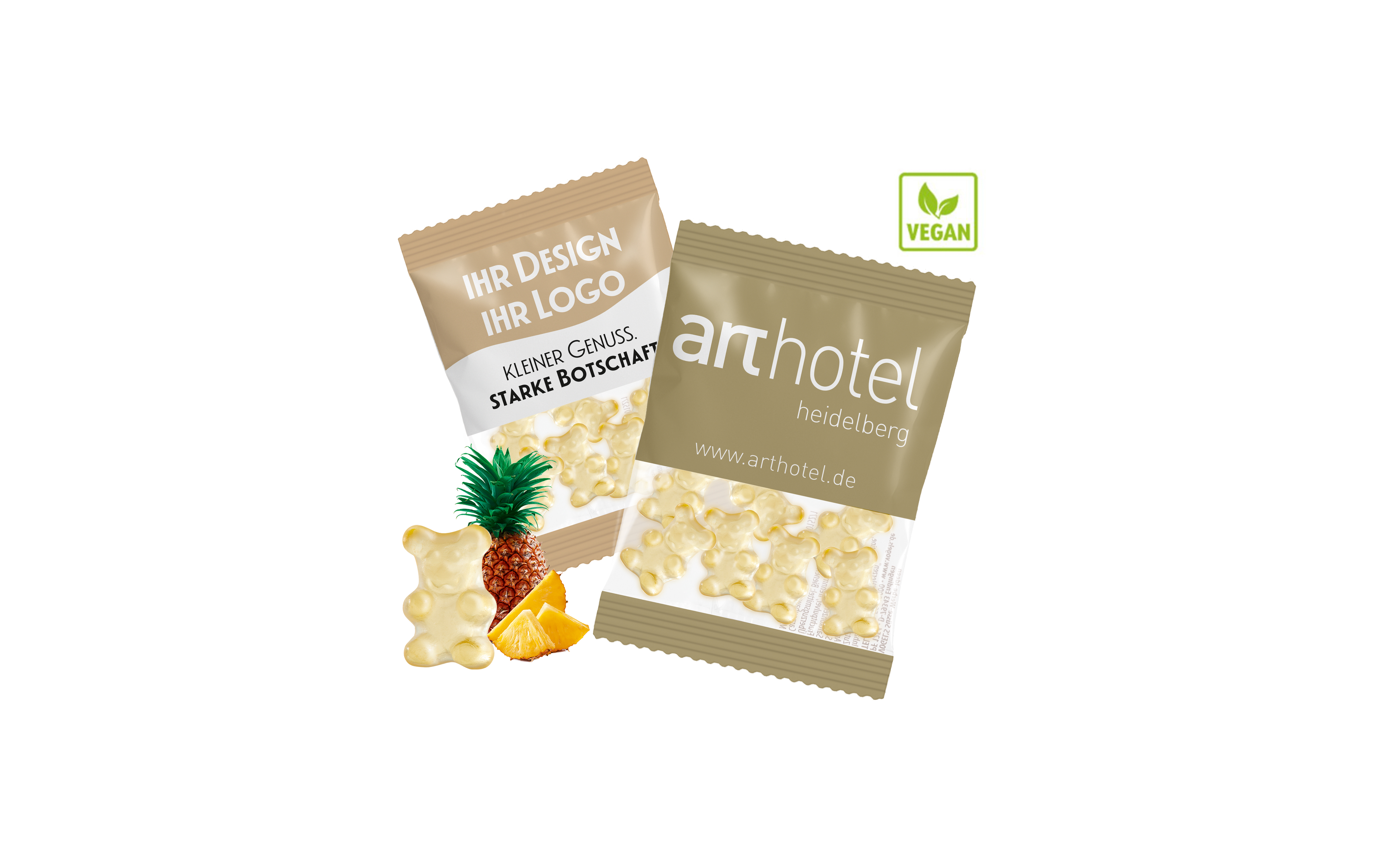 1-farbige Premium-Bärchen "Transparent" Vegan 10g