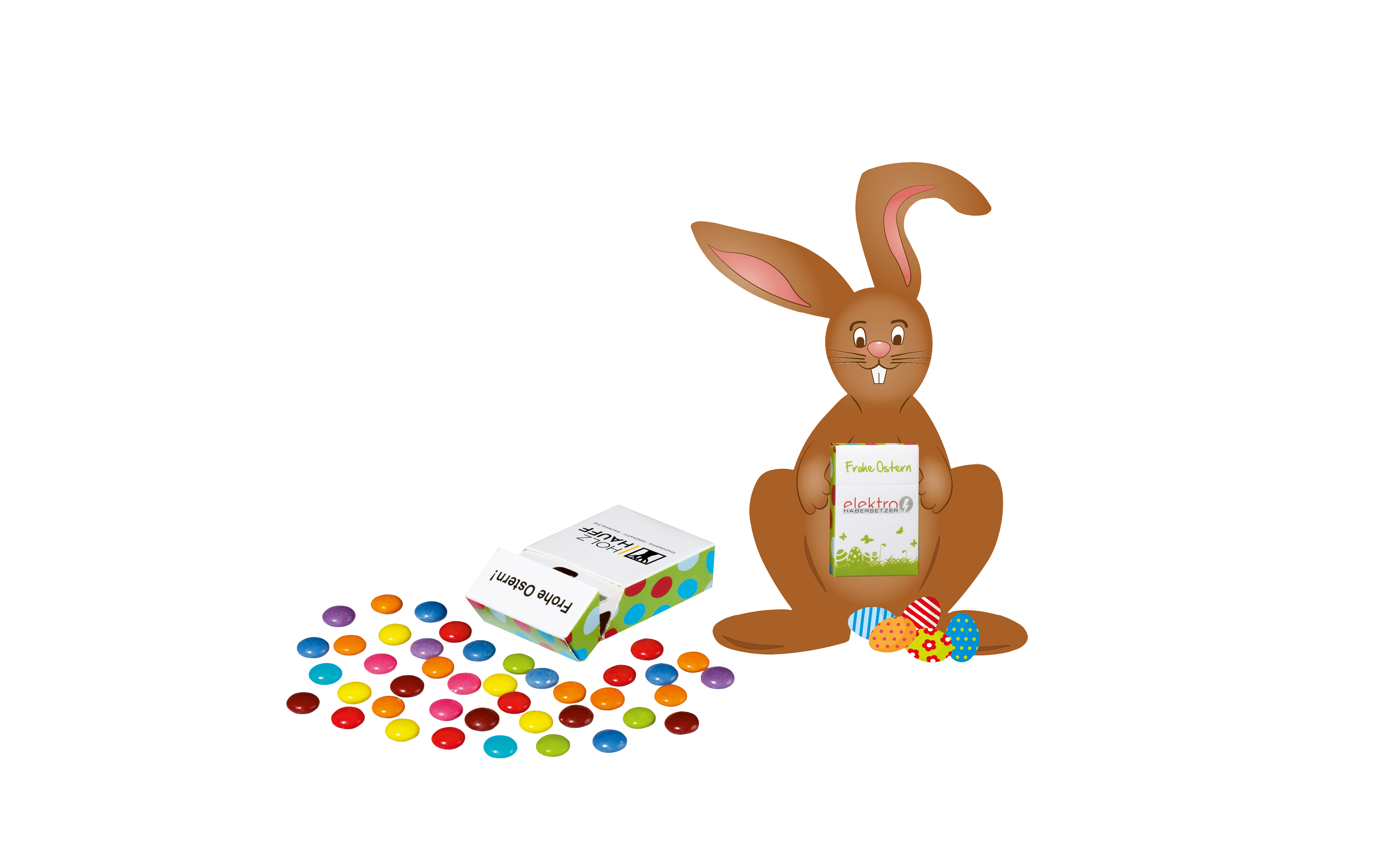 Oster-Boy mit LogoBox "Mini-Schokolinsen"