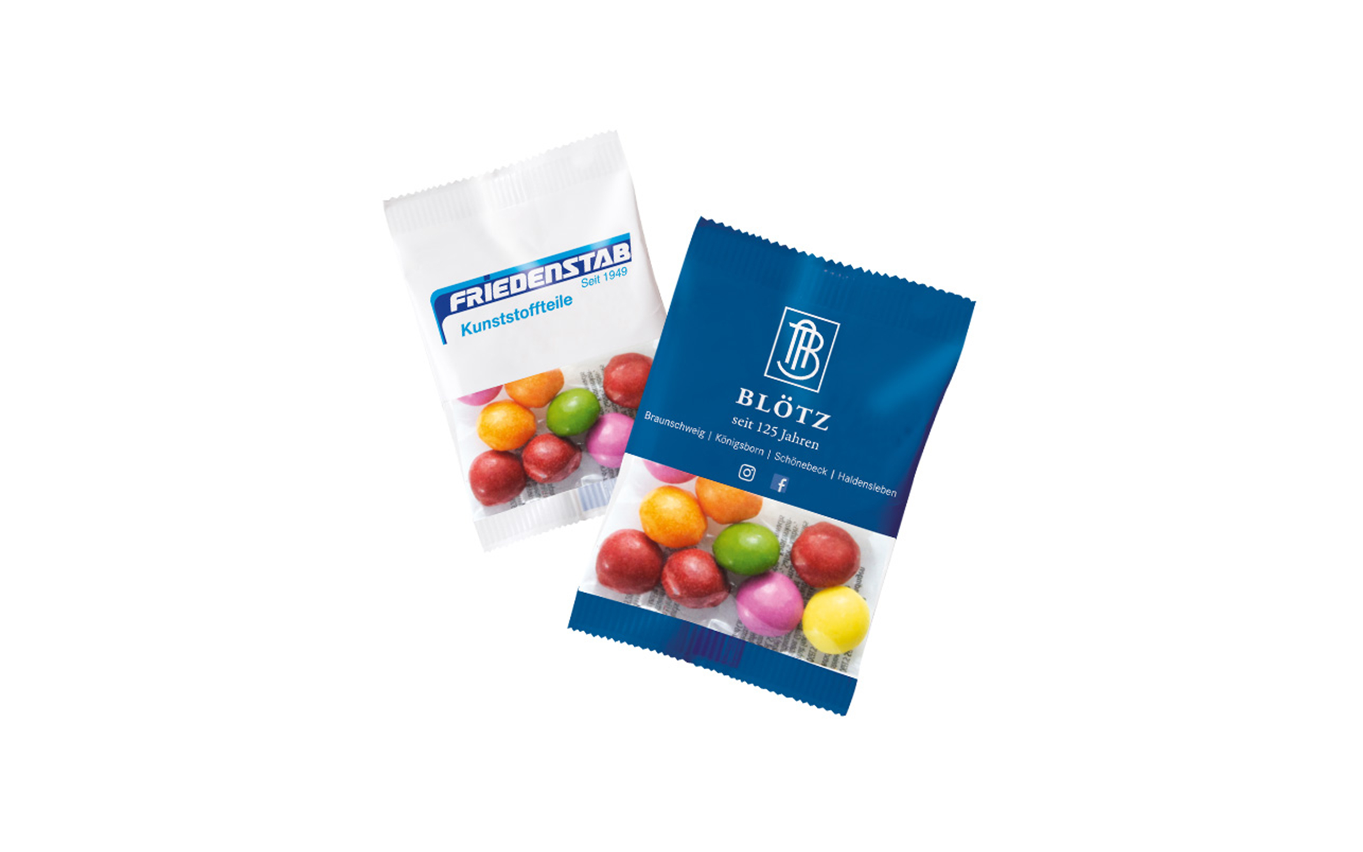 Kaubonbon "sauer" Werbetüte 10g (kompostierbare Folie)