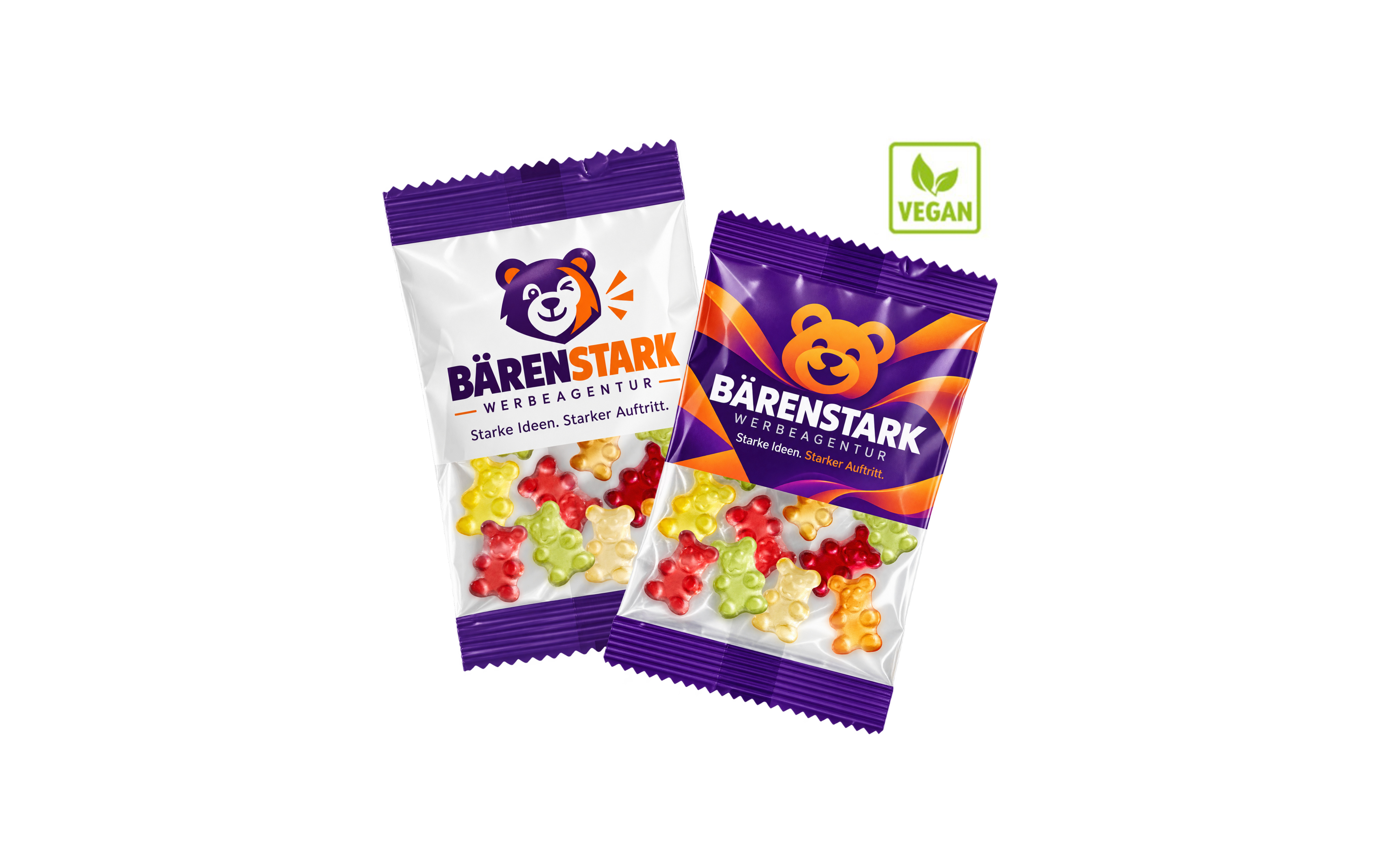 Fruchtgummi-Werbetüte Vegan "Bärchen" 15g