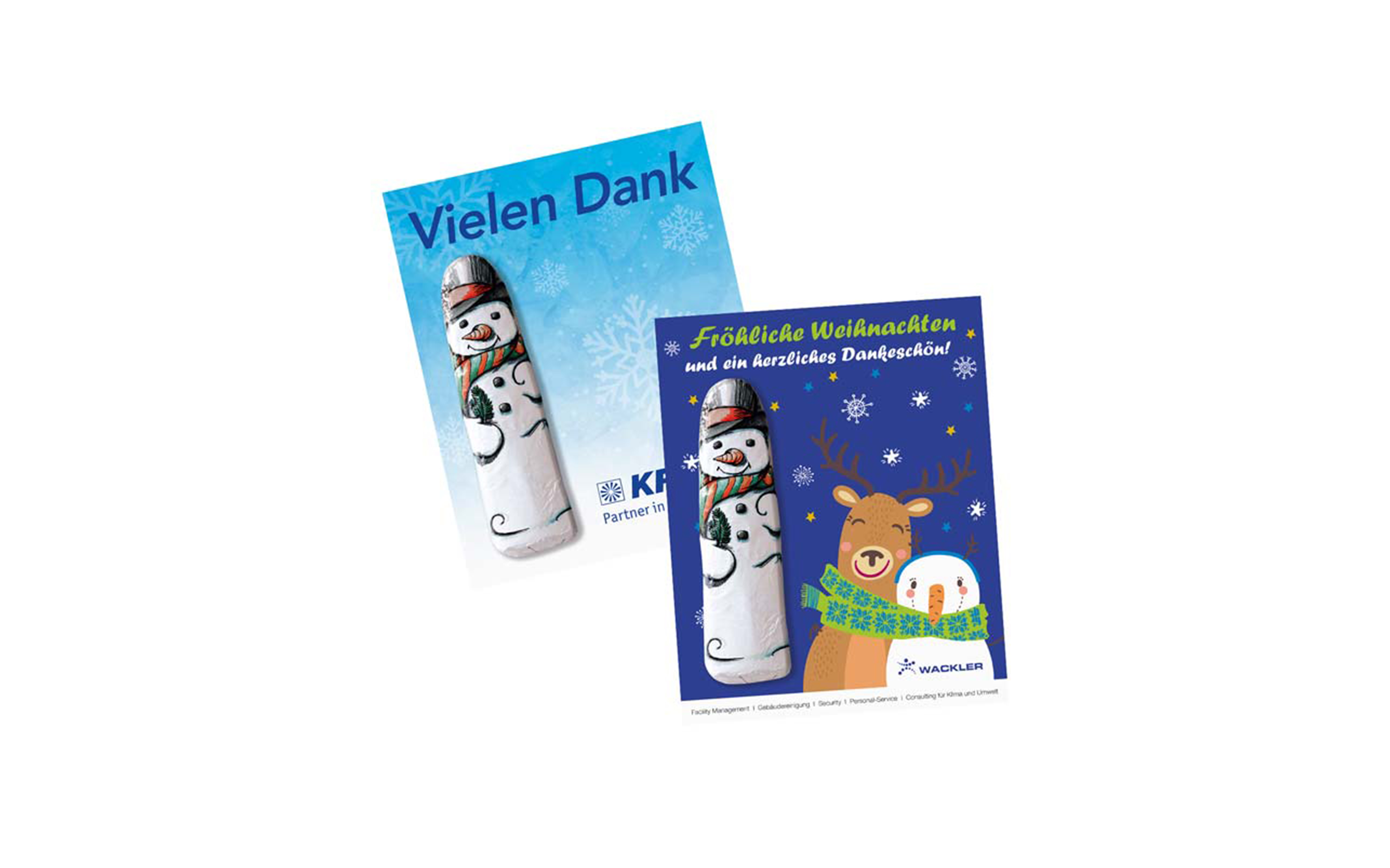 Schoko-Karte Schneemann