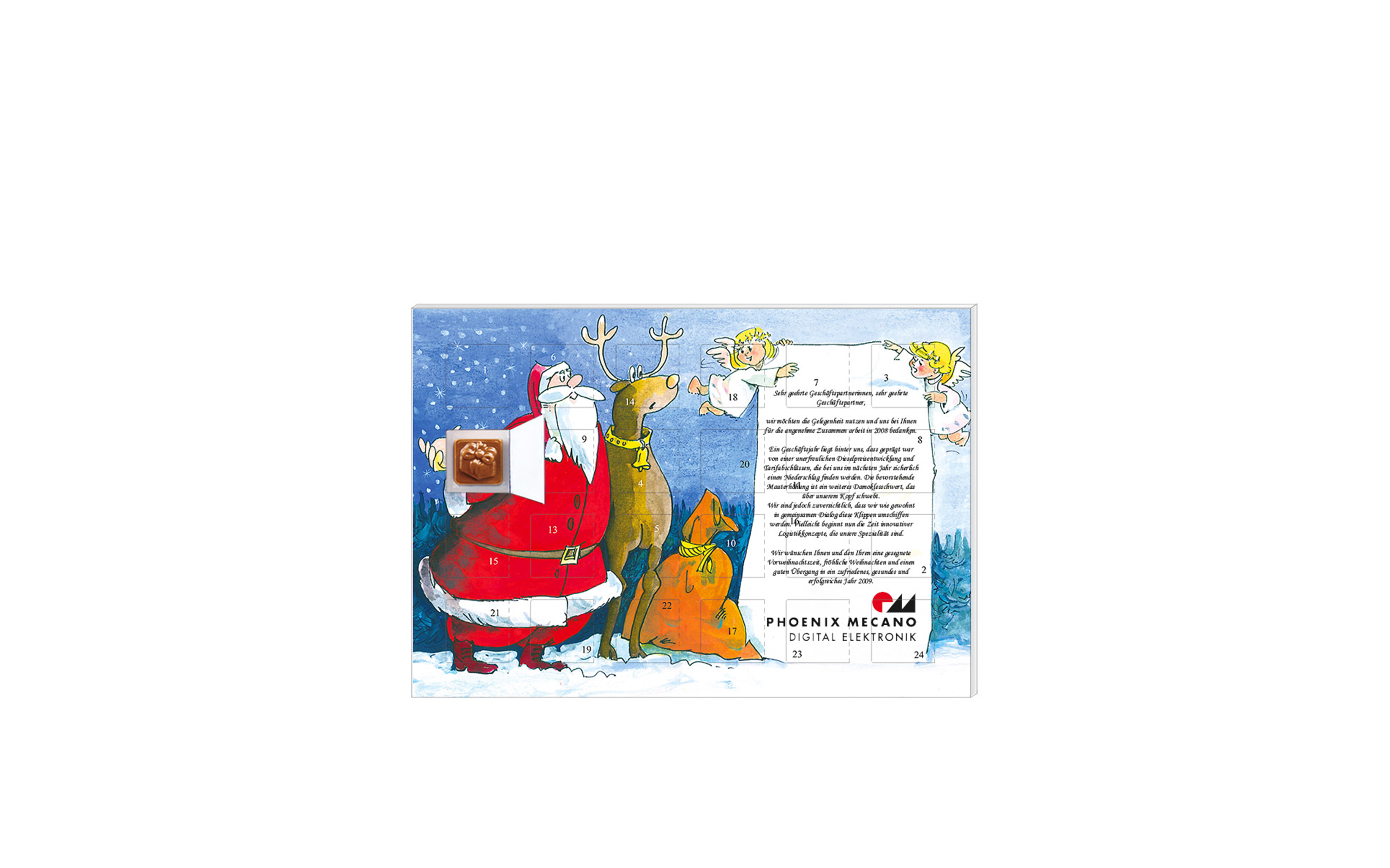 Schoko-Adventskalender Kompakt "Weihnachtsbrief"
