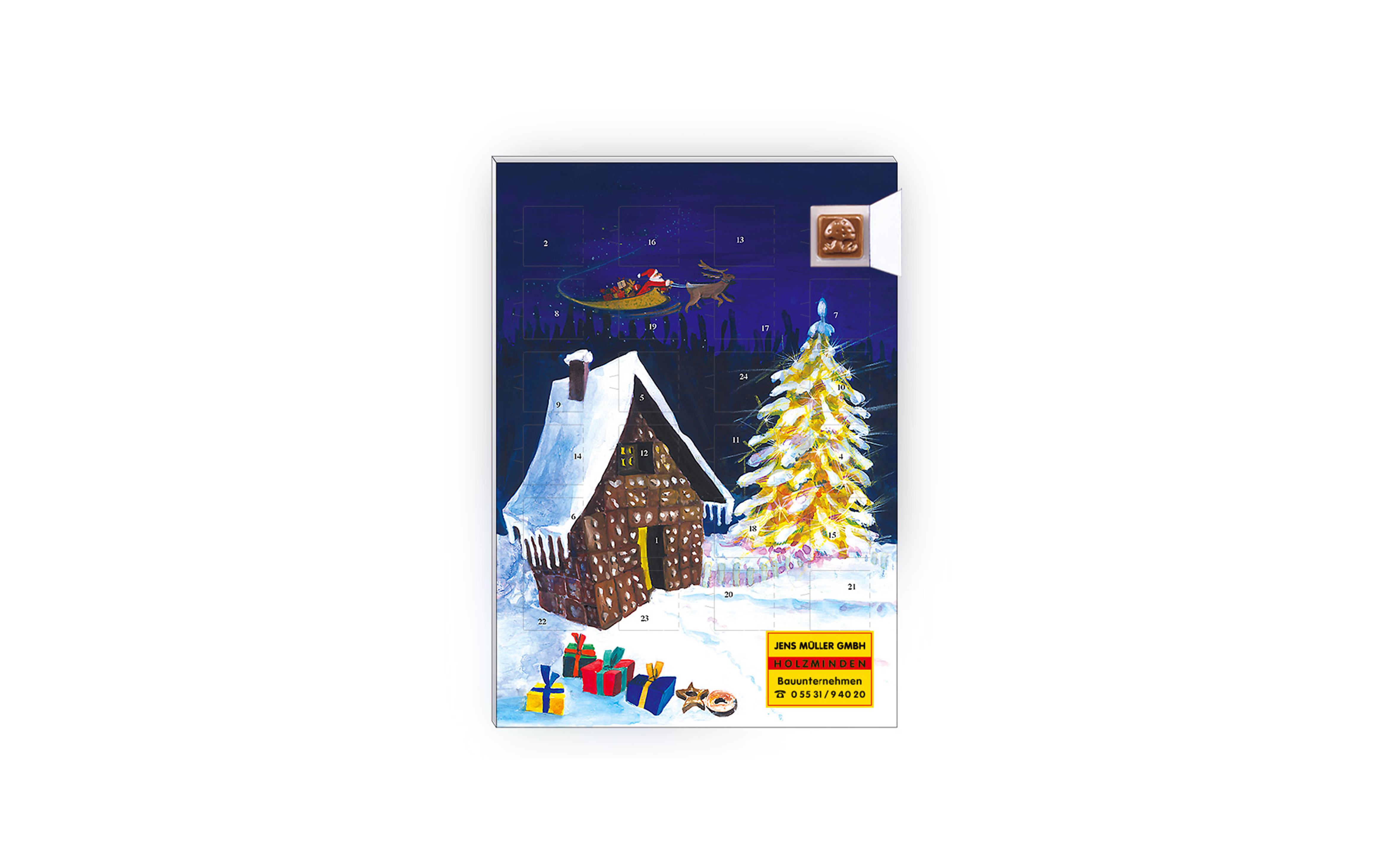 Schoko-Adventskalender Klassik "Lebkuchenhaus"