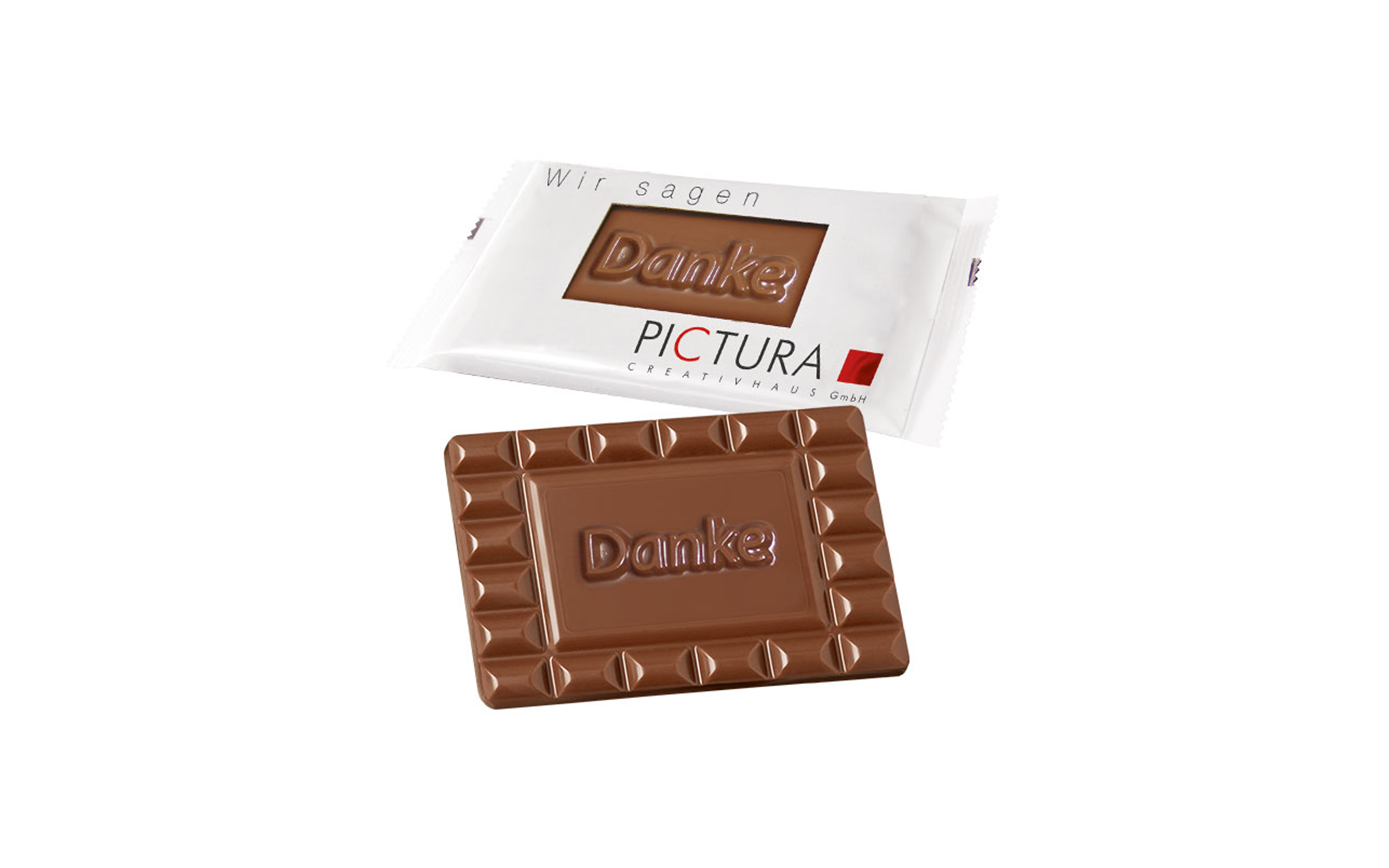 Werbe-Schokoladentafel 60g "Danke"
