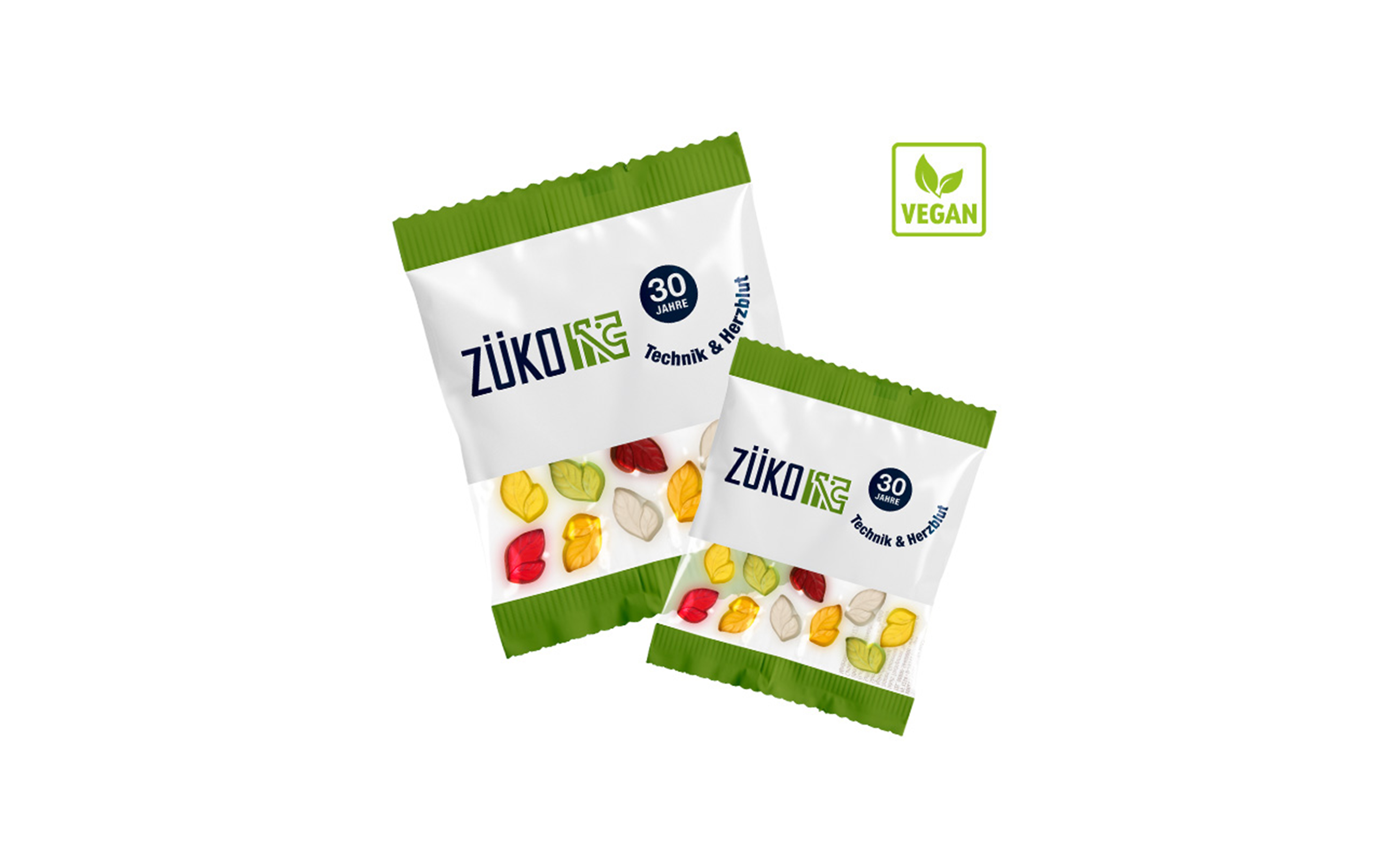 Vegane bunte Blätter Werbetüte 10g